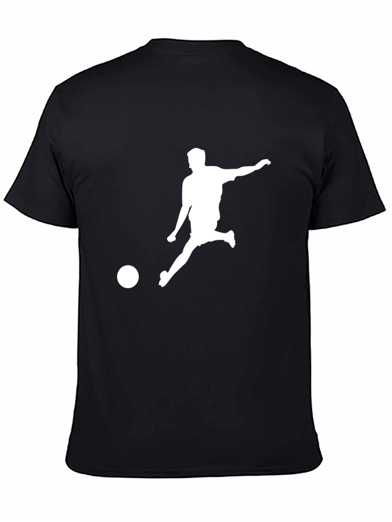 Soccer Player Graphic T-Shirt - Black