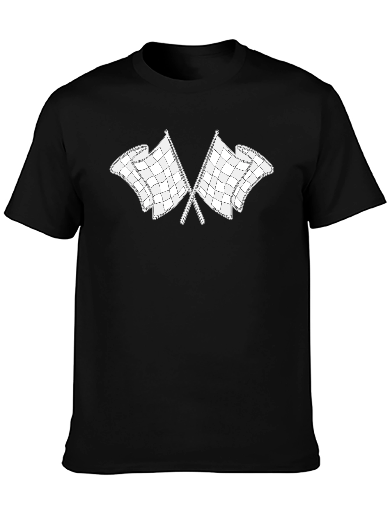 Checkered Flag Graphic T-Shirt - Race Day Ready