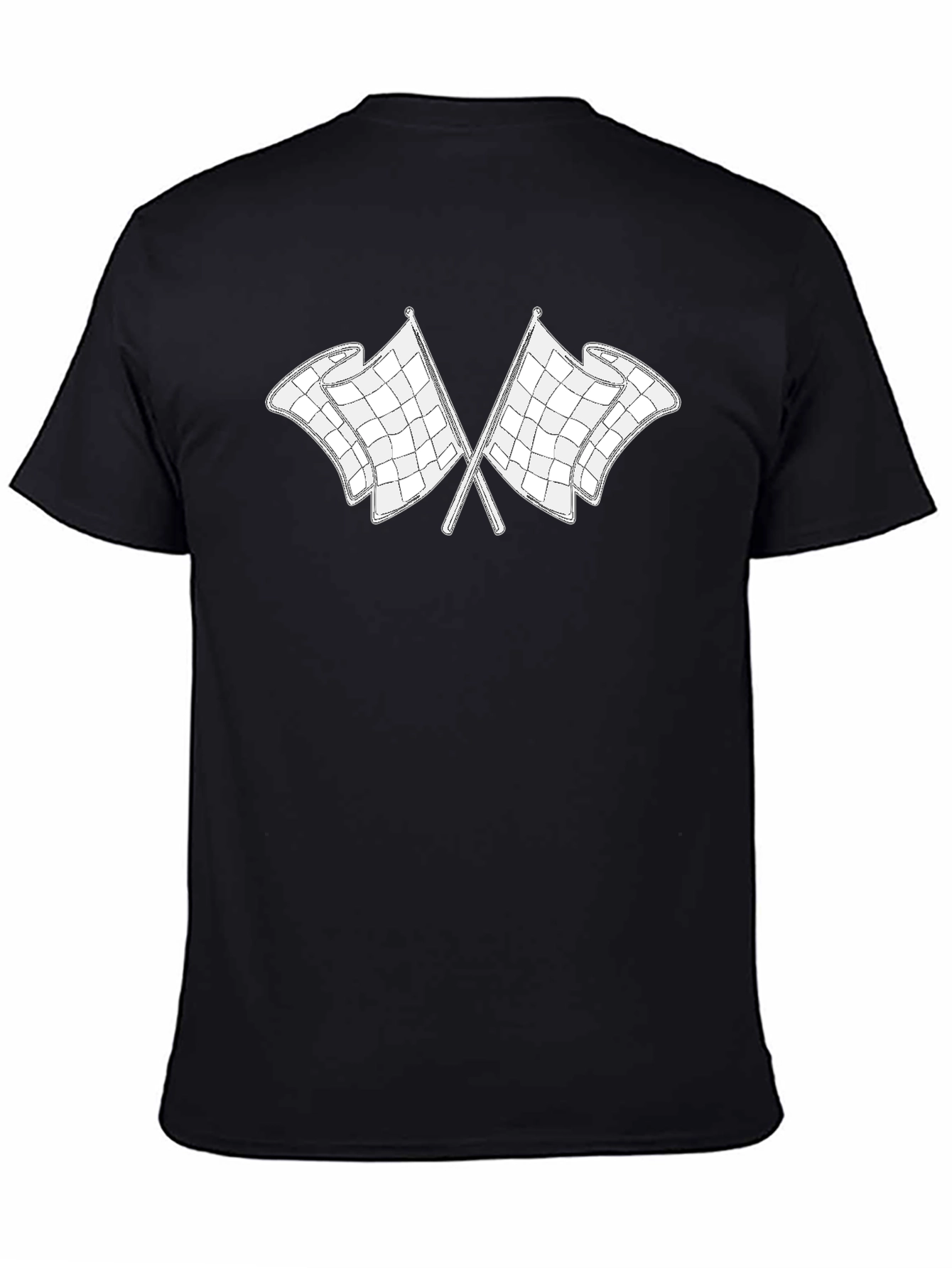Checkered Flag Graphic T-Shirt - Race Day Ready