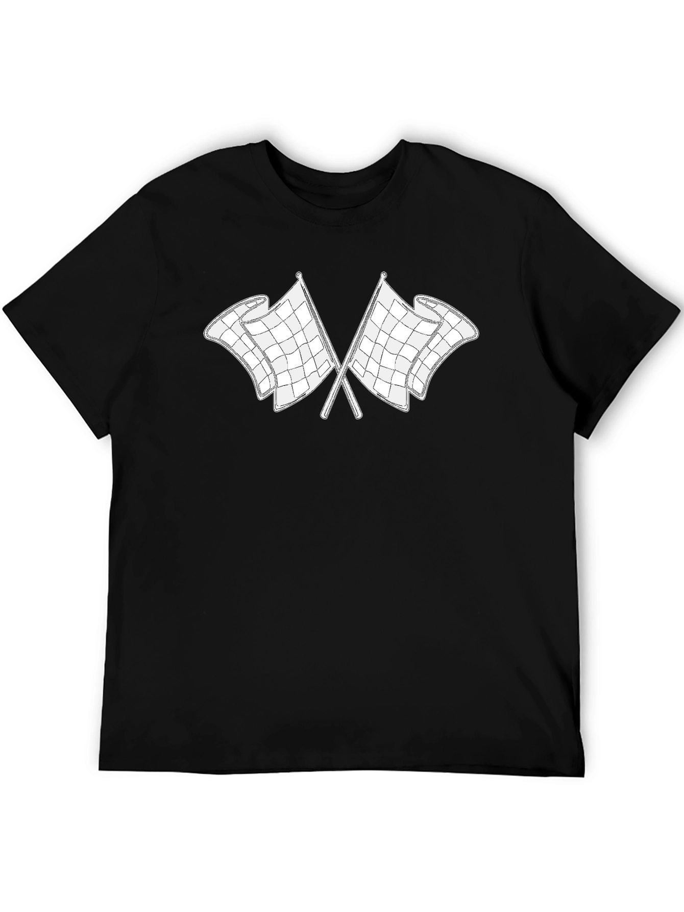 Checkered Flag Graphic T-Shirt - Race Day Ready