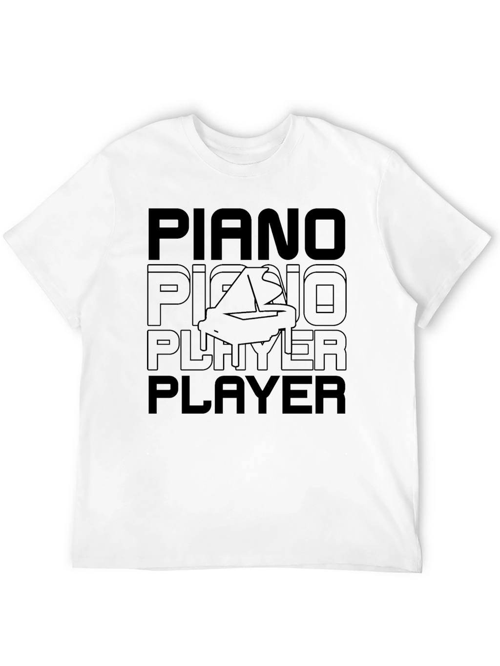 Piano Player Black T-Shirt