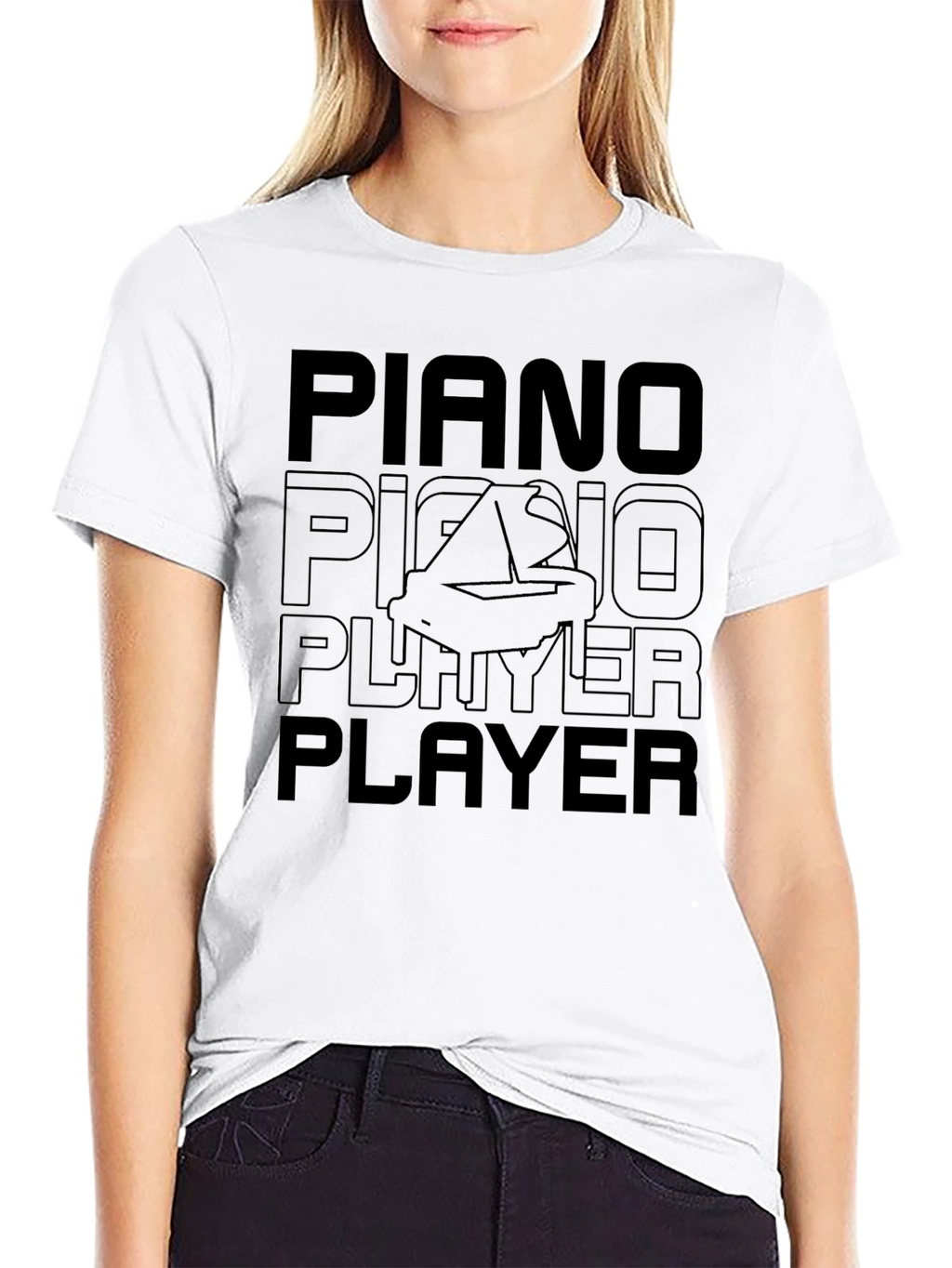 Piano Player Black T-Shirt