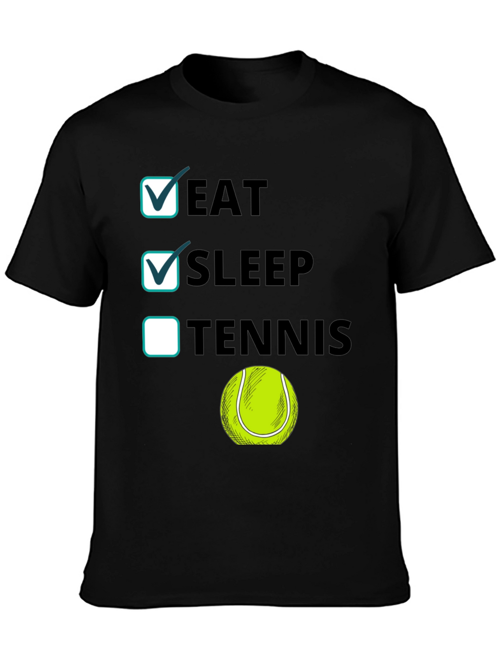 Eat Sleep Tennis Funny Graphic Tee