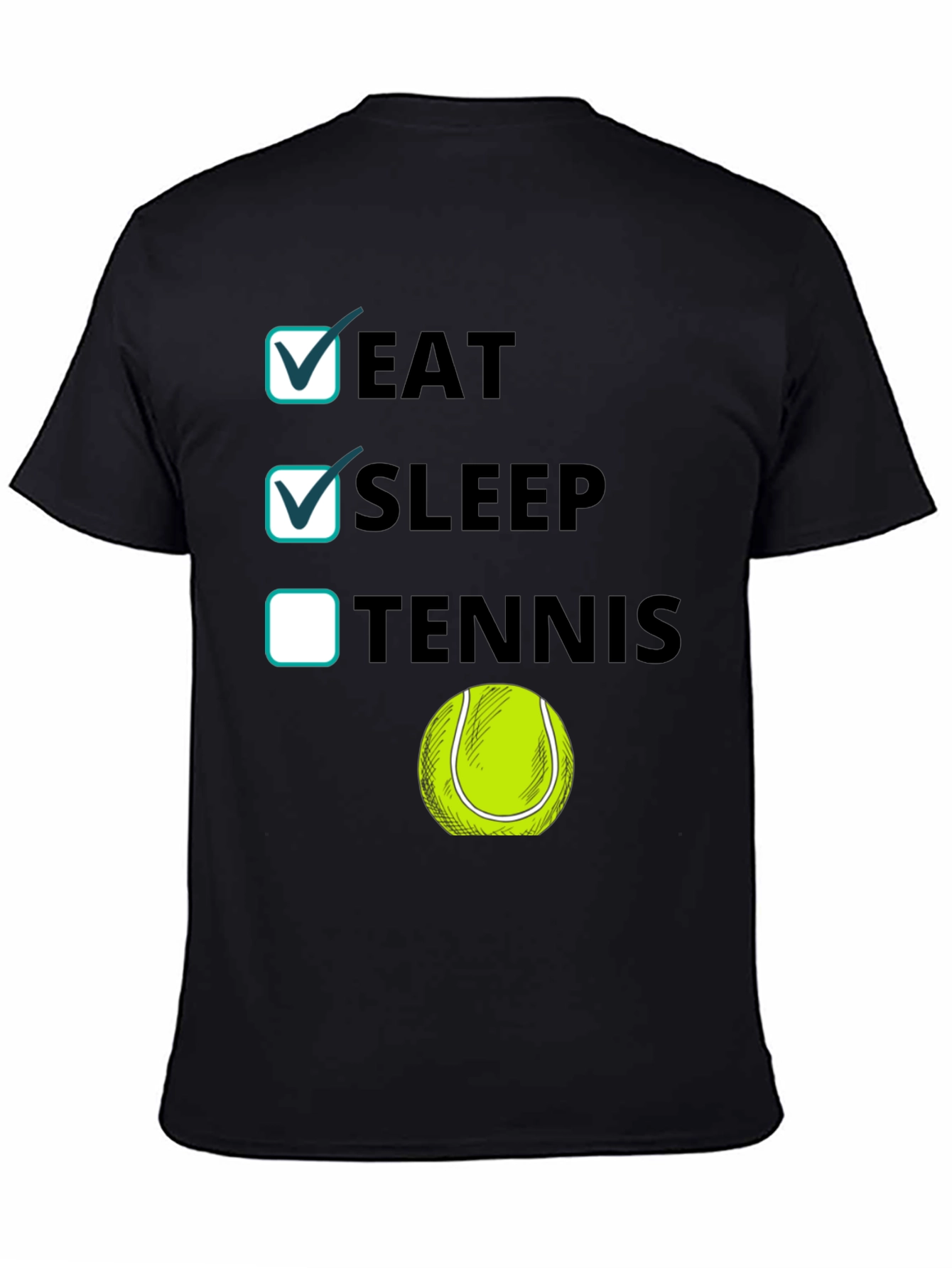 Eat Sleep Tennis Funny Graphic Tee