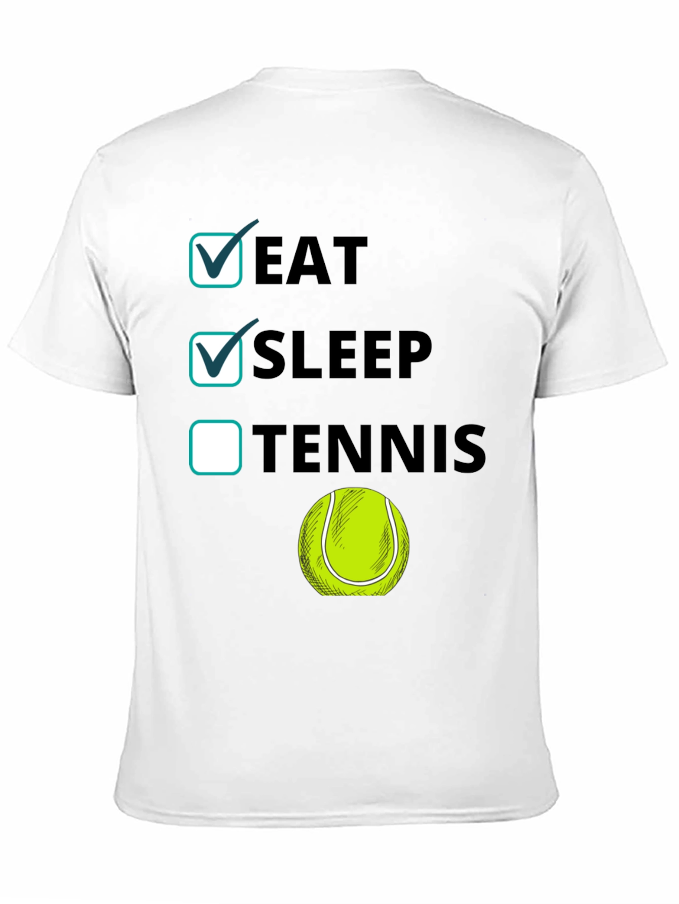 Eat Sleep Tennis Funny Graphic Tee
