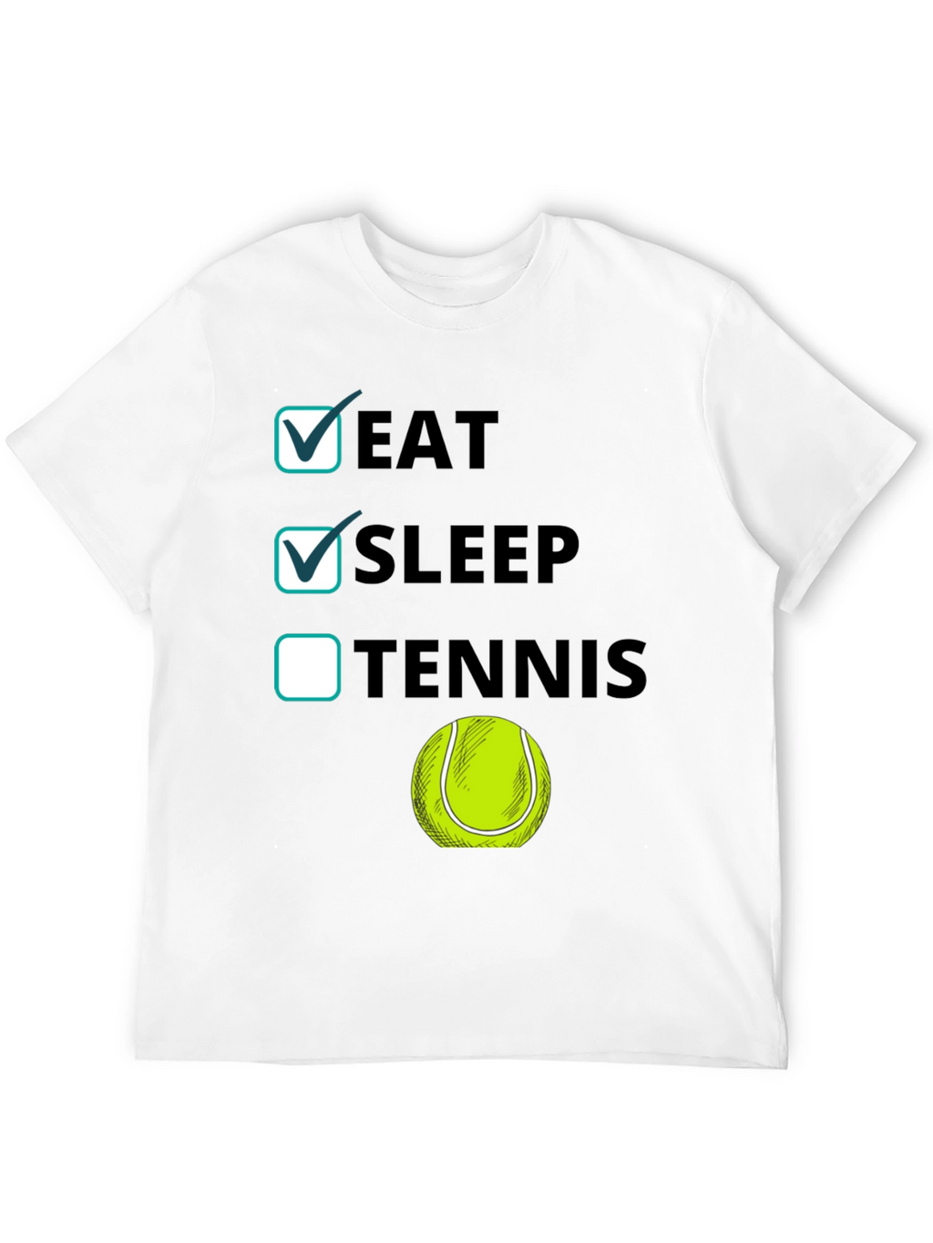 Eat Sleep Tennis Funny Graphic Tee