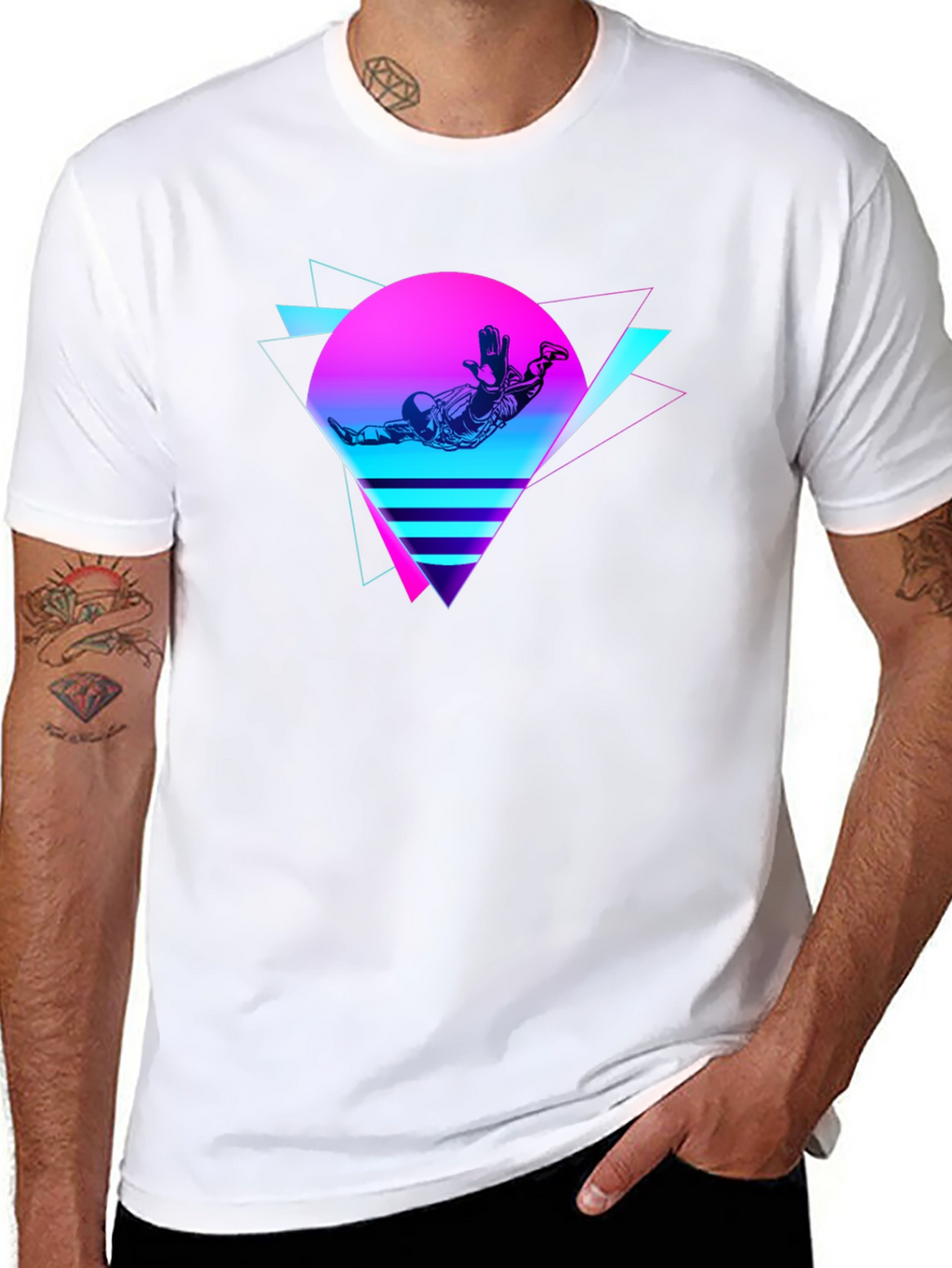 Retro Space T-Shirt: 80s Style Design