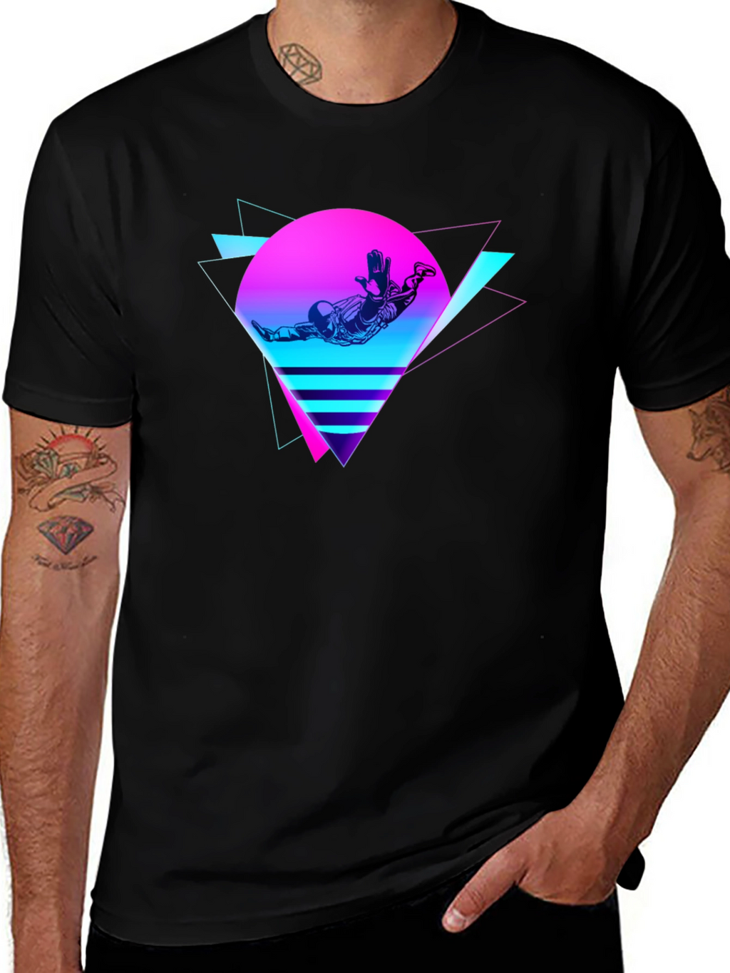 Retro Space T-Shirt: 80s Style Design