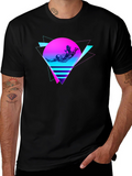 Retro Space T-Shirt: 80s Style Design