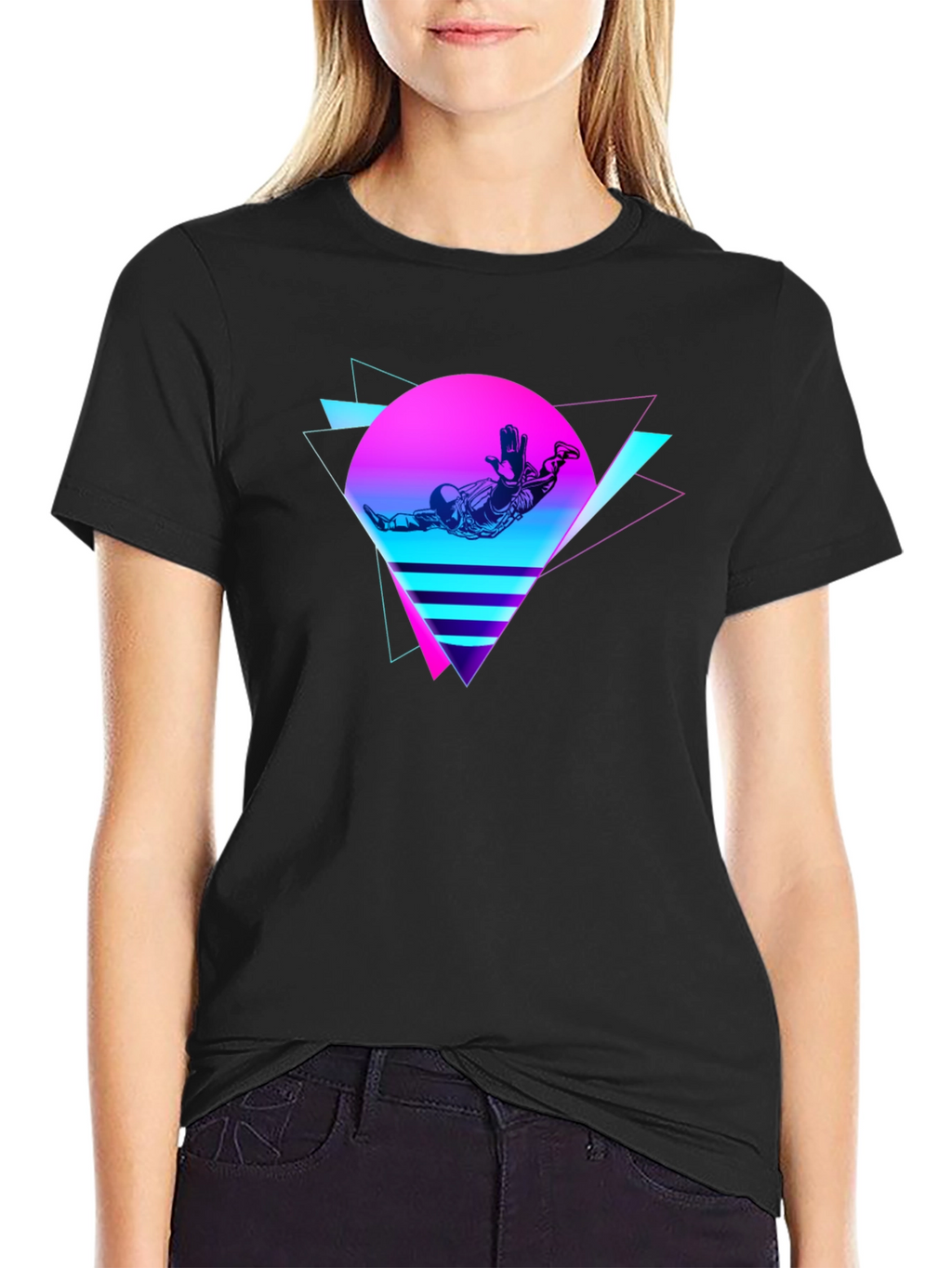Retro Space T-Shirt: 80s Style Design