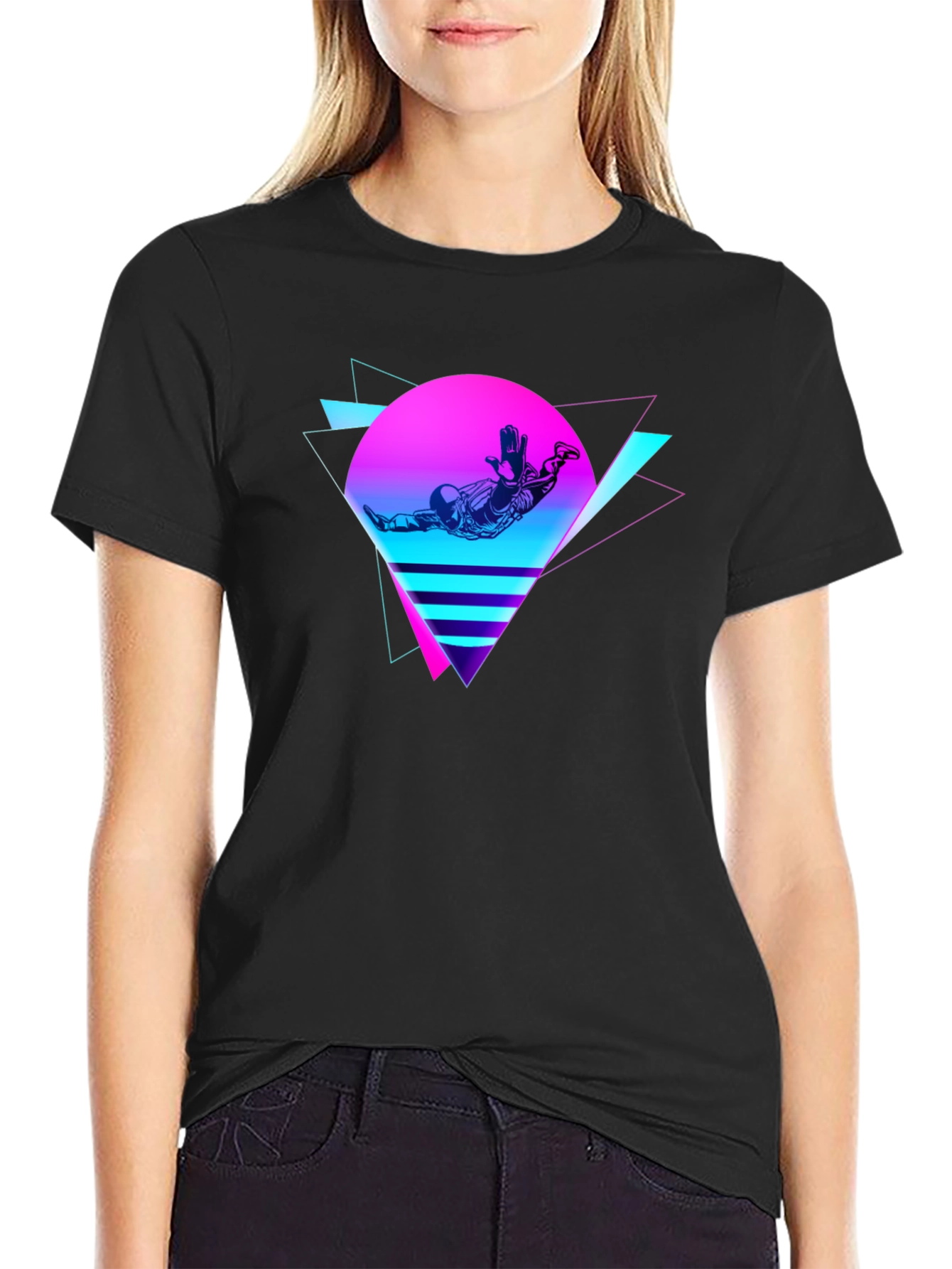 Retro Space T-Shirt: 80s Style Design
