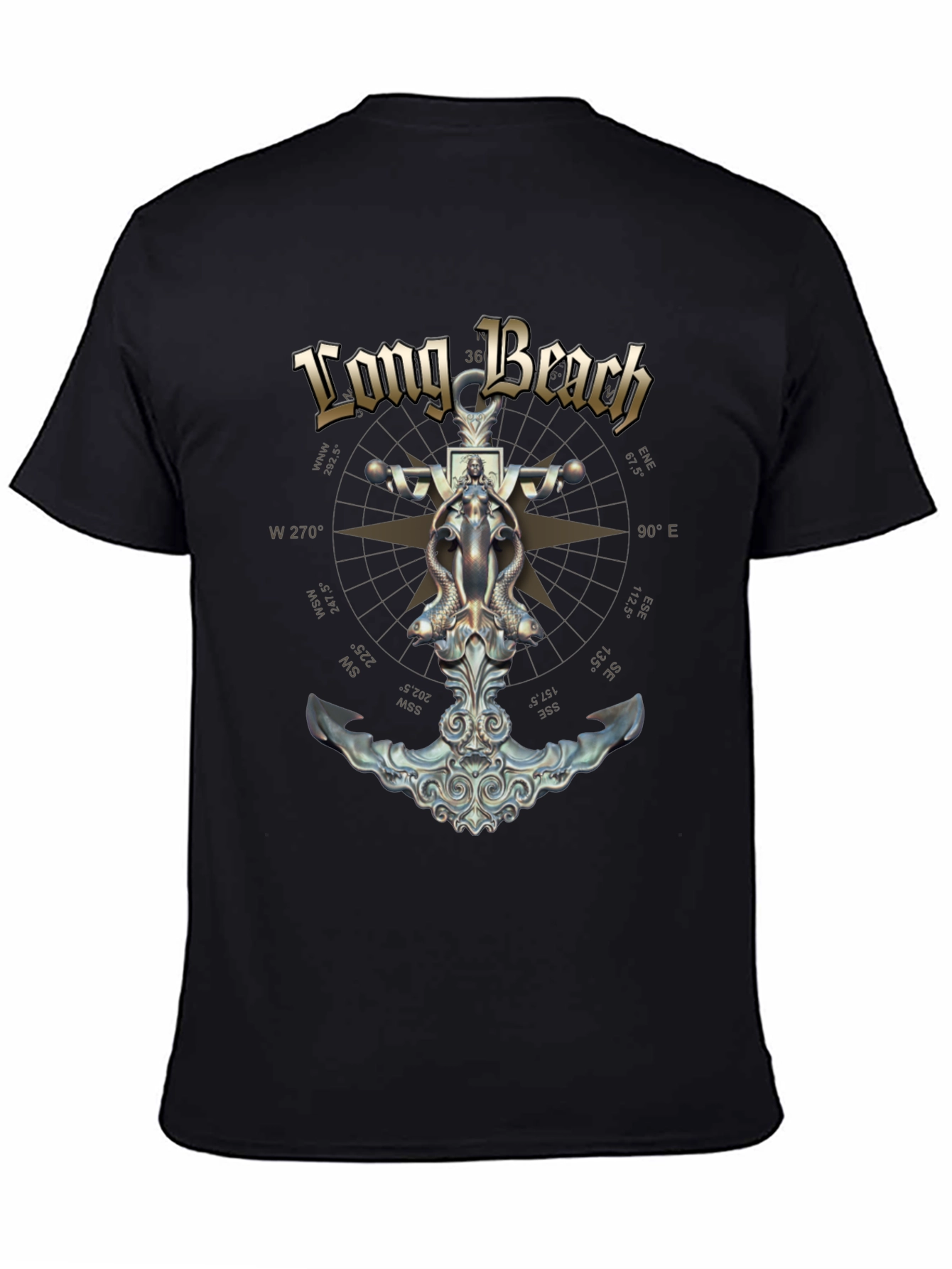 Long Beach Nautical Anchor Graphic Tee