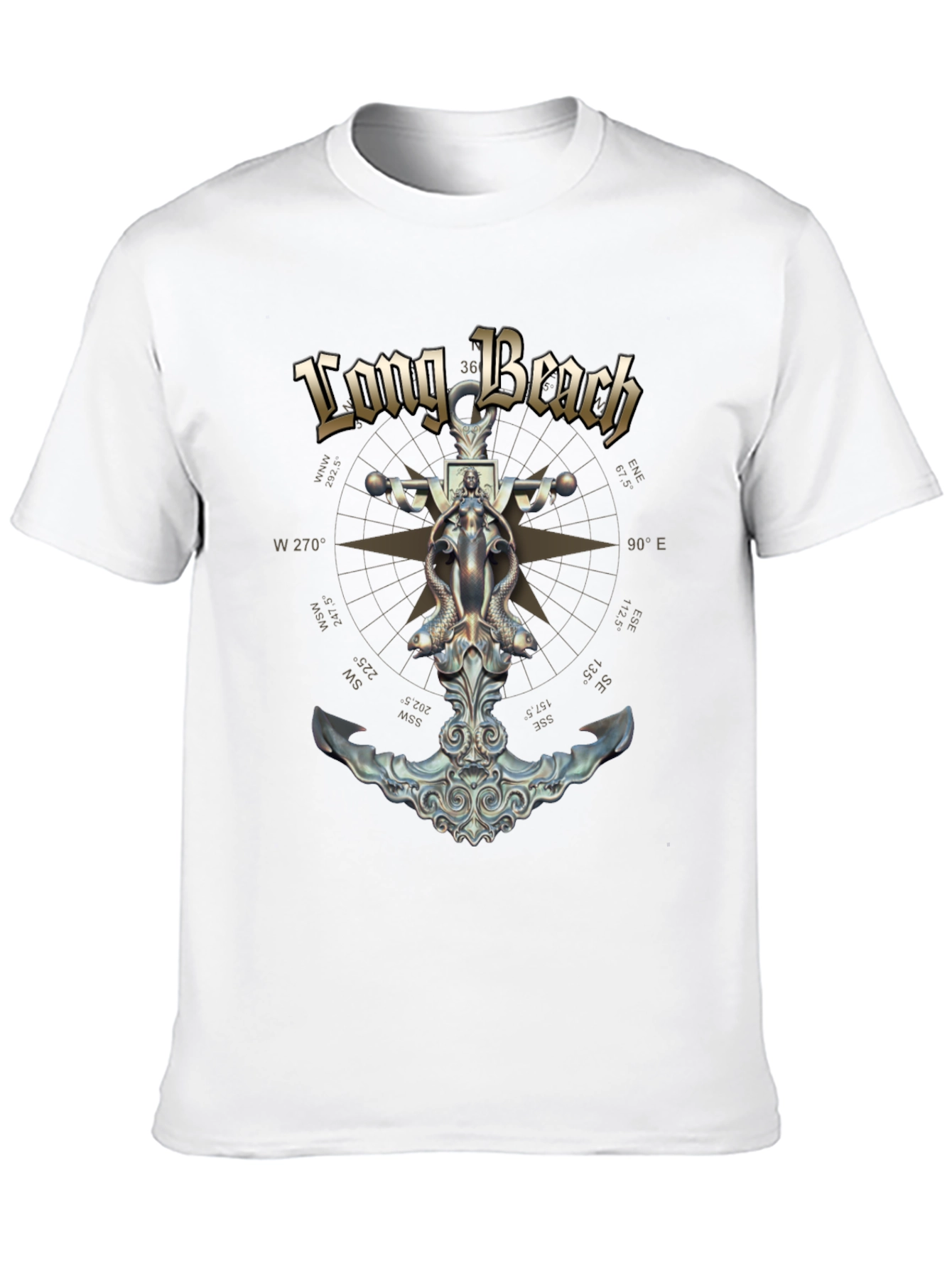 Long Beach Nautical Anchor Graphic Tee