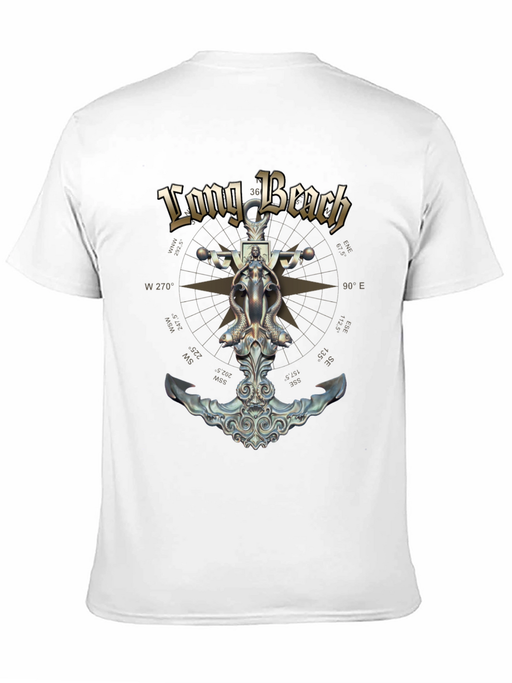 Long Beach Nautical Anchor Graphic Tee
