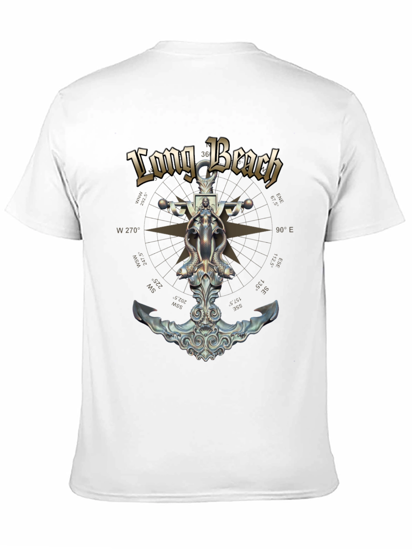 Long Beach Nautical Anchor Graphic Tee