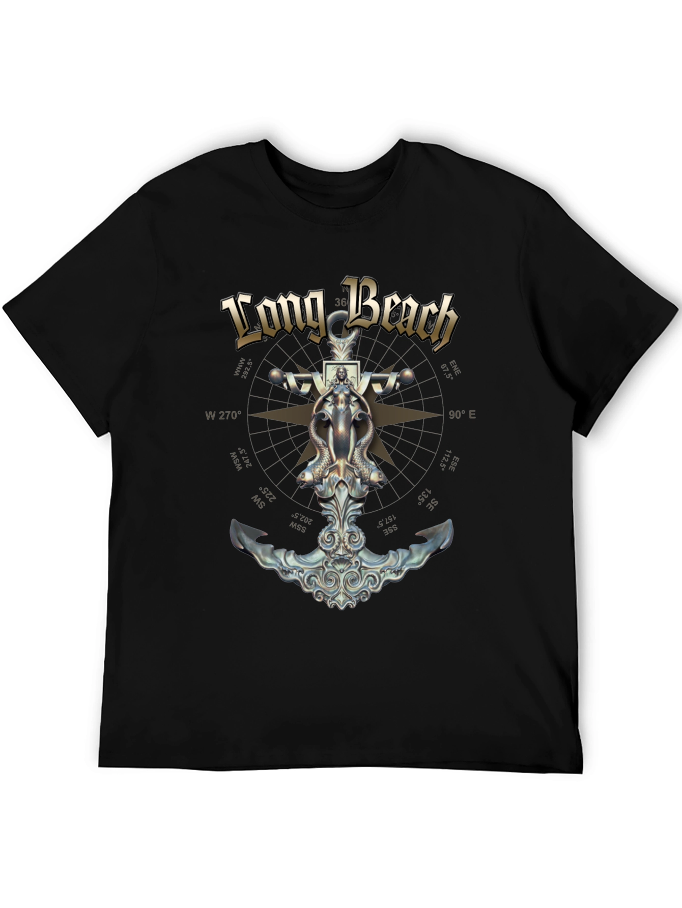 Long Beach Nautical Anchor Graphic Tee