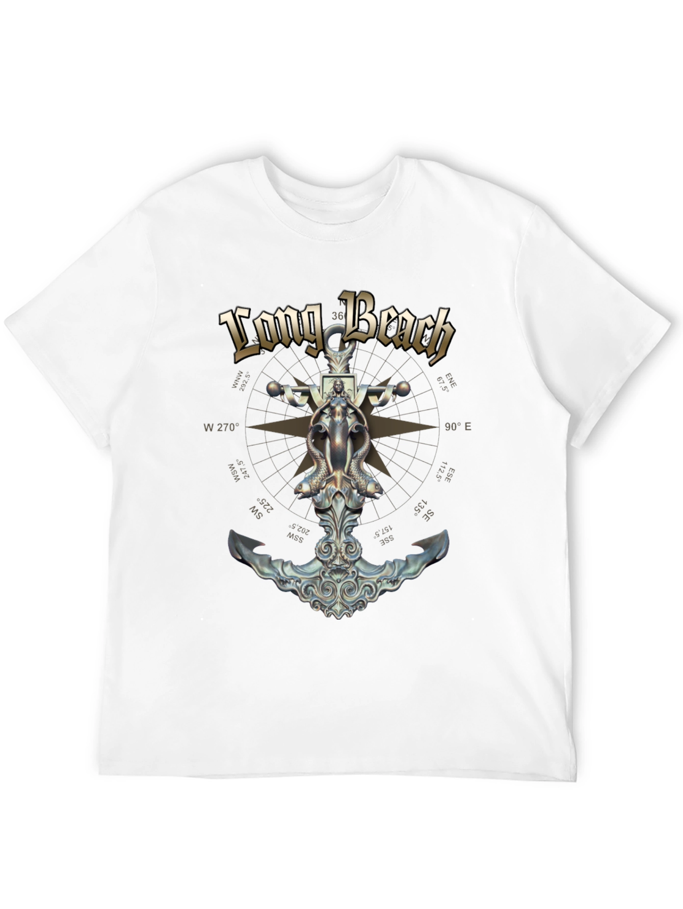 Long Beach Nautical Anchor Graphic Tee
