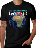 Climate Change Awareness Earth Graphic T-Shirt