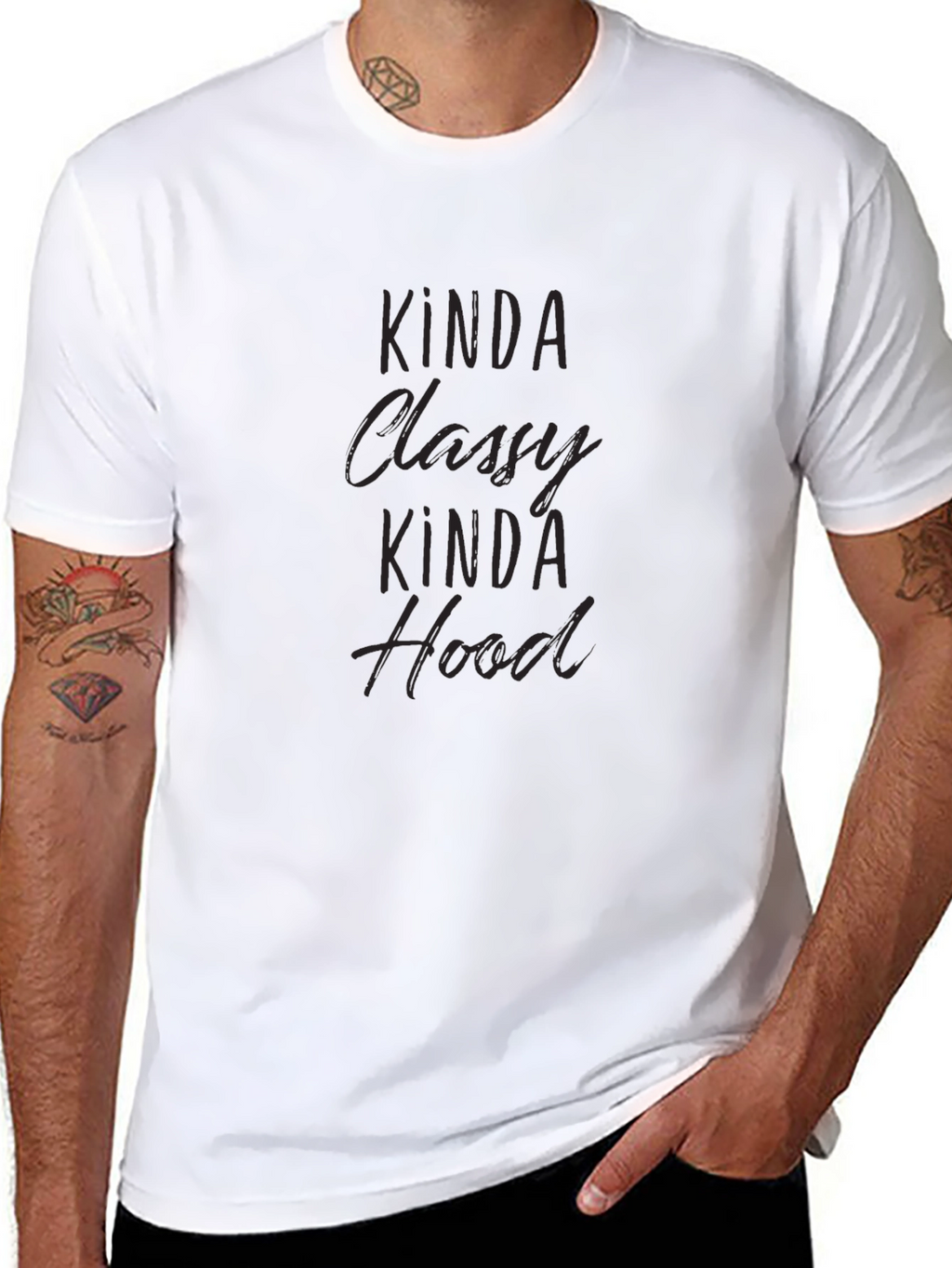 Kinda Classy Kinda Hood Black Graphic Tee