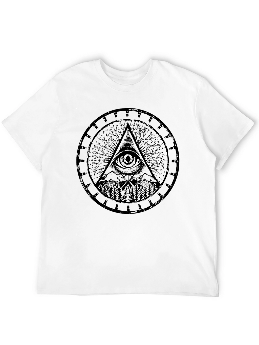 All Seeing Eye Pyramid Graphic T-Shirt