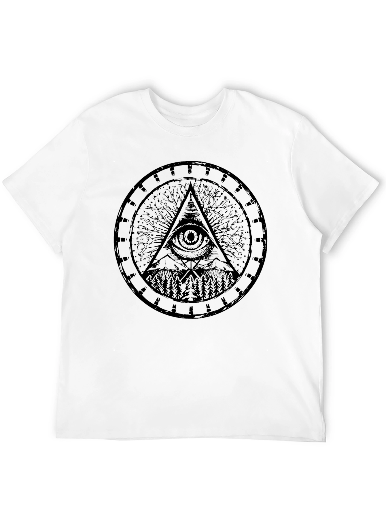 All Seeing Eye Pyramid Graphic T-Shirt