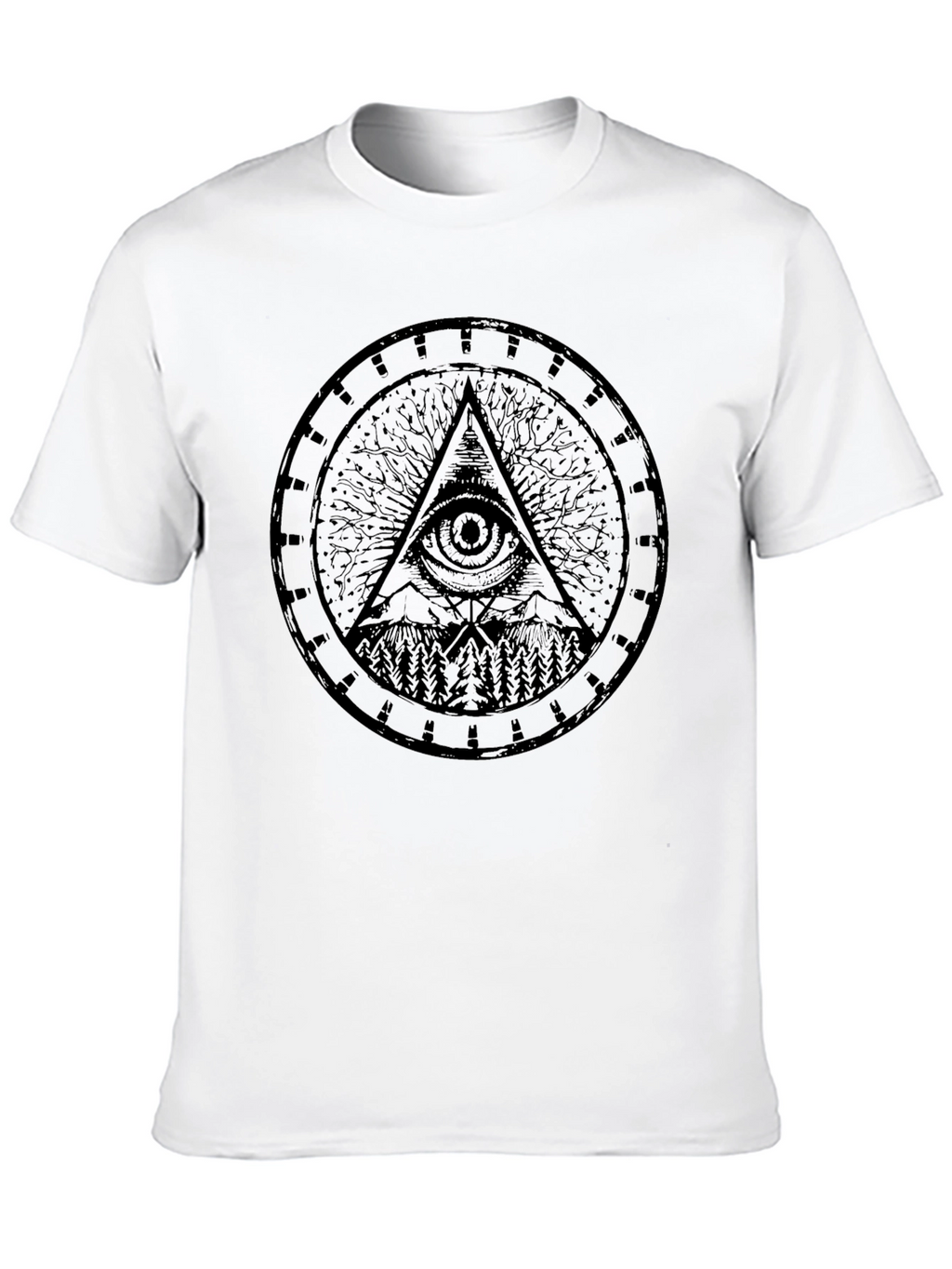 All Seeing Eye Pyramid Graphic T-Shirt