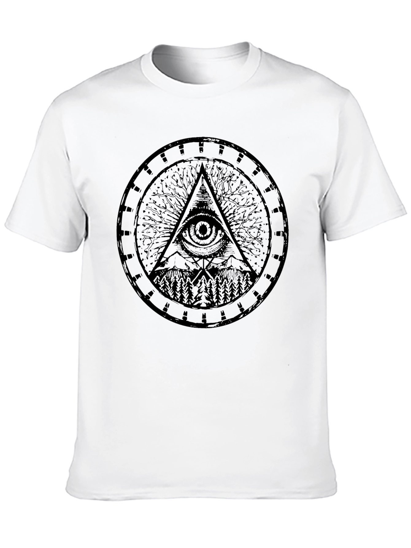 All Seeing Eye Pyramid Graphic T-Shirt