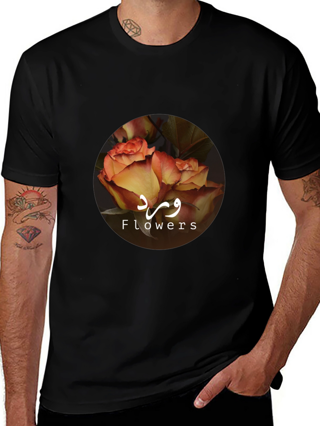 Floral Rose Graphic Tee - Stylish Unisex T-Shirt