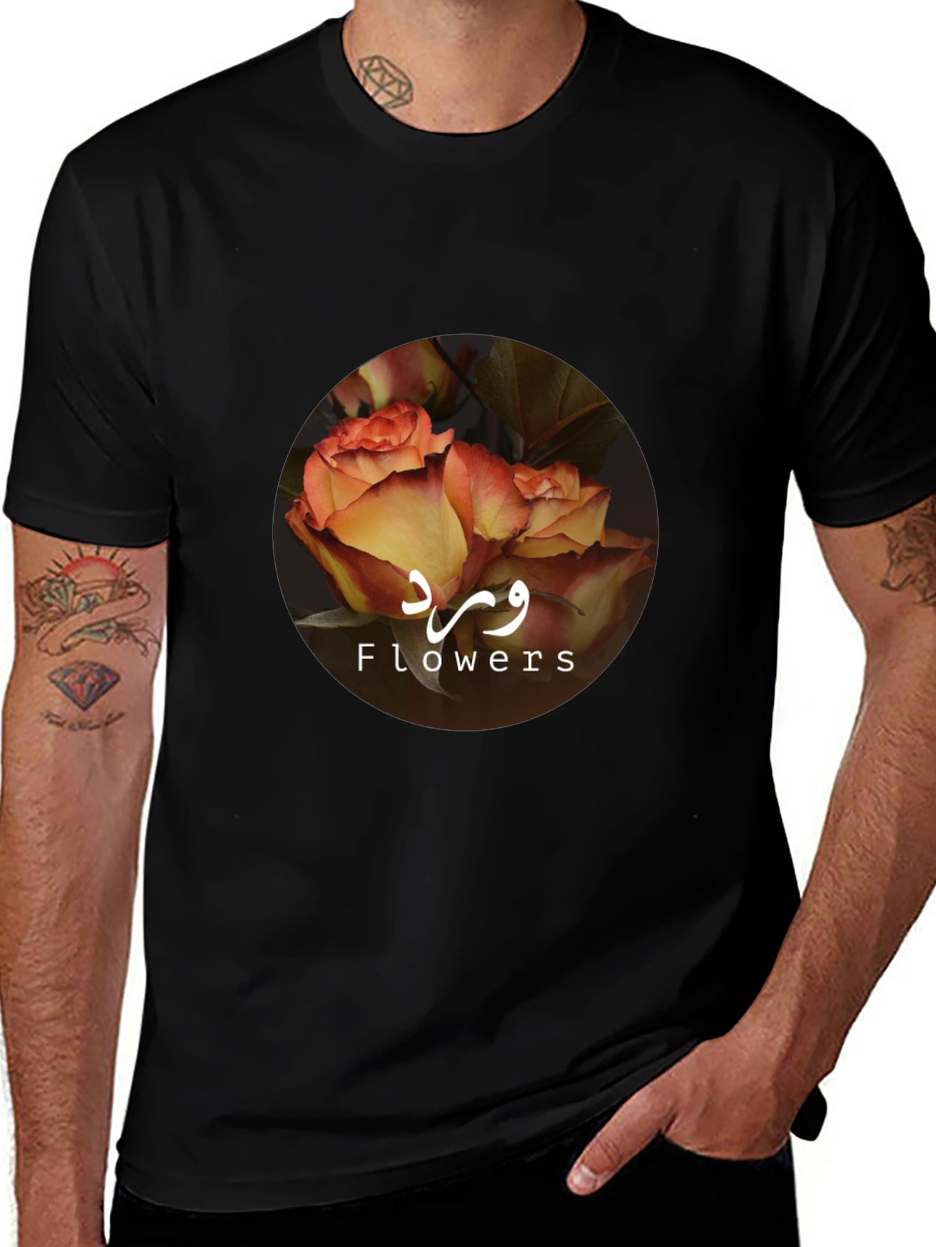 Floral Rose Graphic Tee - Stylish Unisex T-Shirt