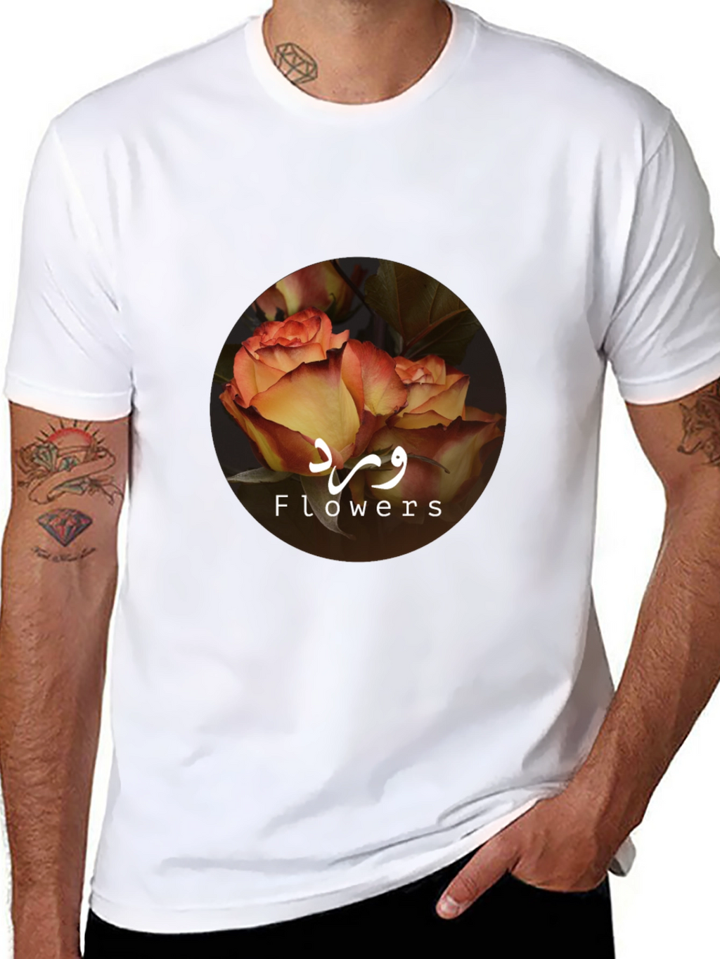 Floral Rose Graphic Tee - Stylish Unisex T-Shirt