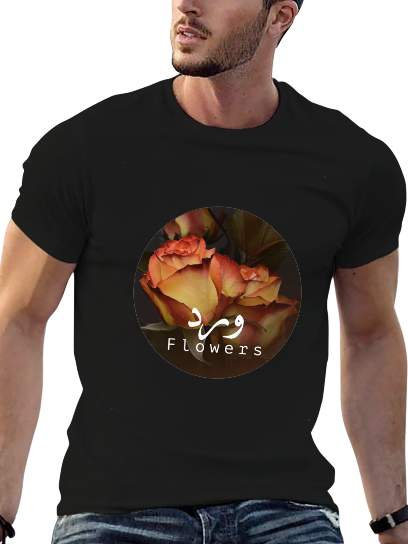 Floral Rose Graphic Tee - Stylish Unisex T-Shirt