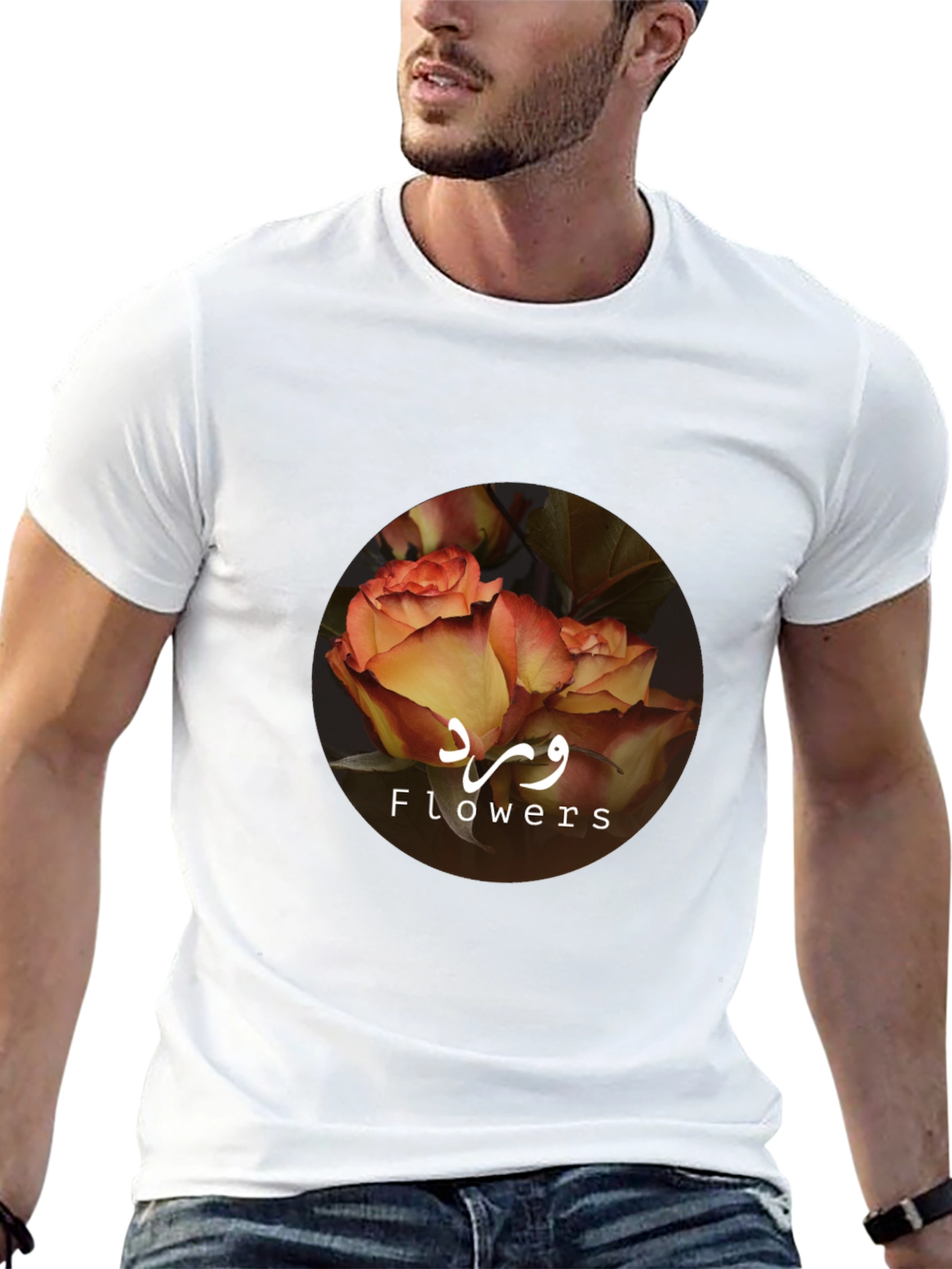 Floral Rose Graphic Tee - Stylish Unisex T-Shirt