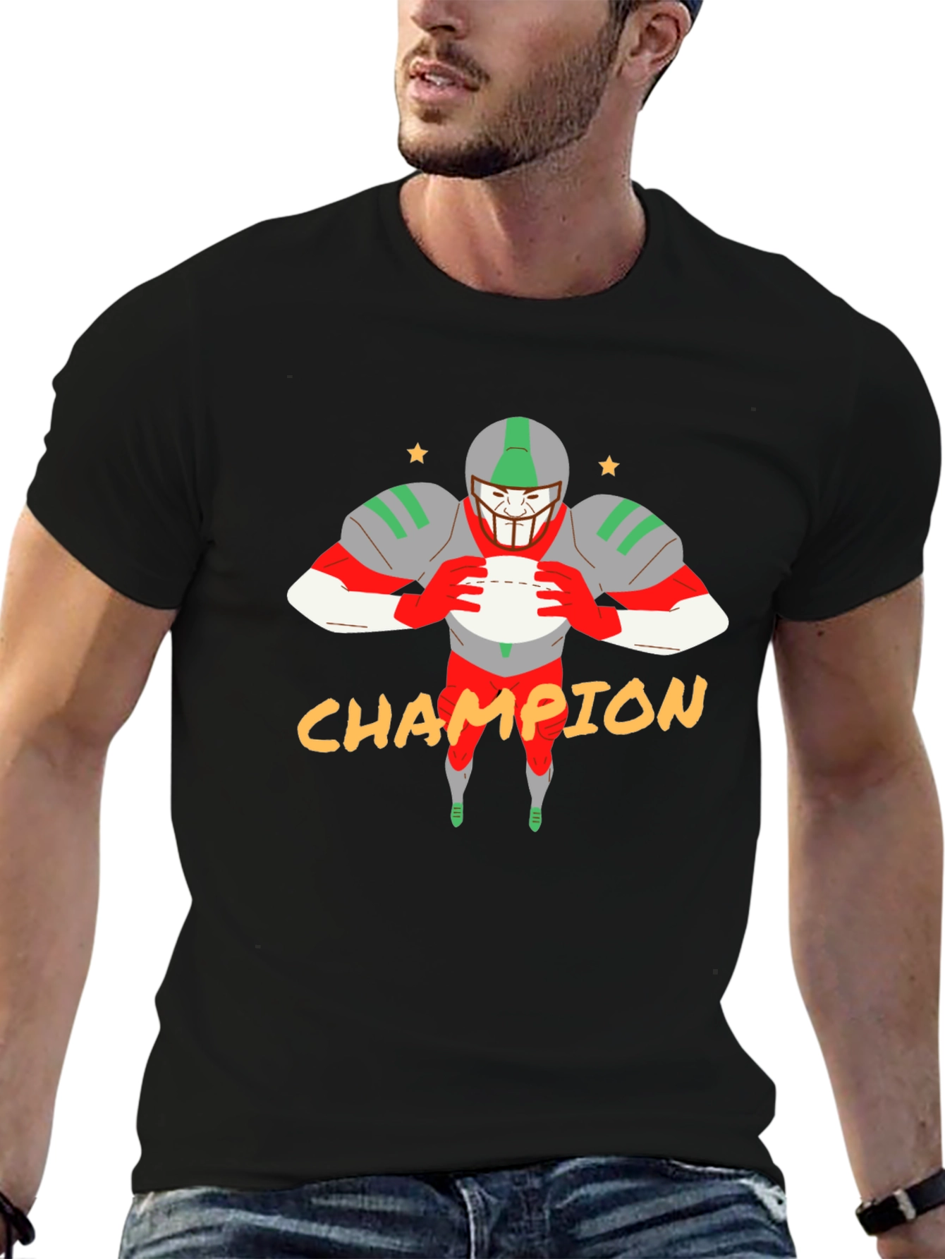 Champion Football Graphic Tee - Black