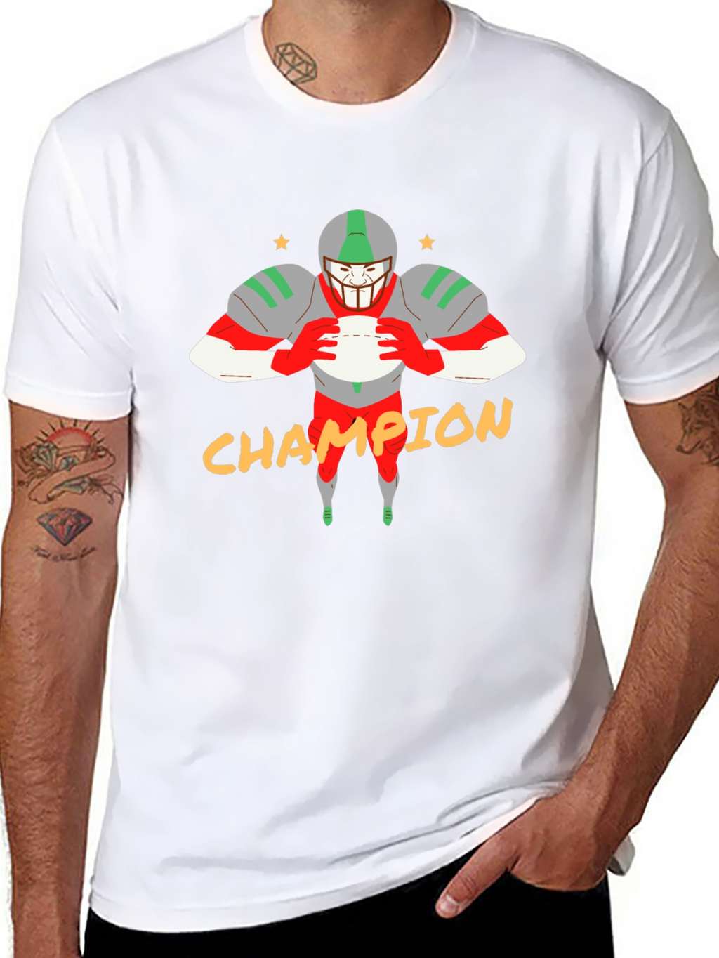 Champion Football Graphic Tee - Black
