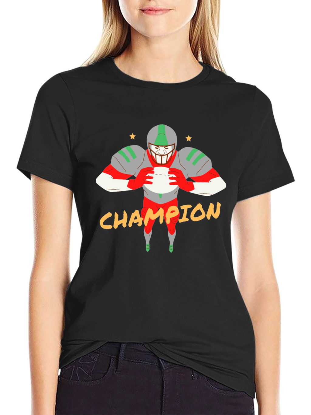 Champion Football Graphic Tee - Black