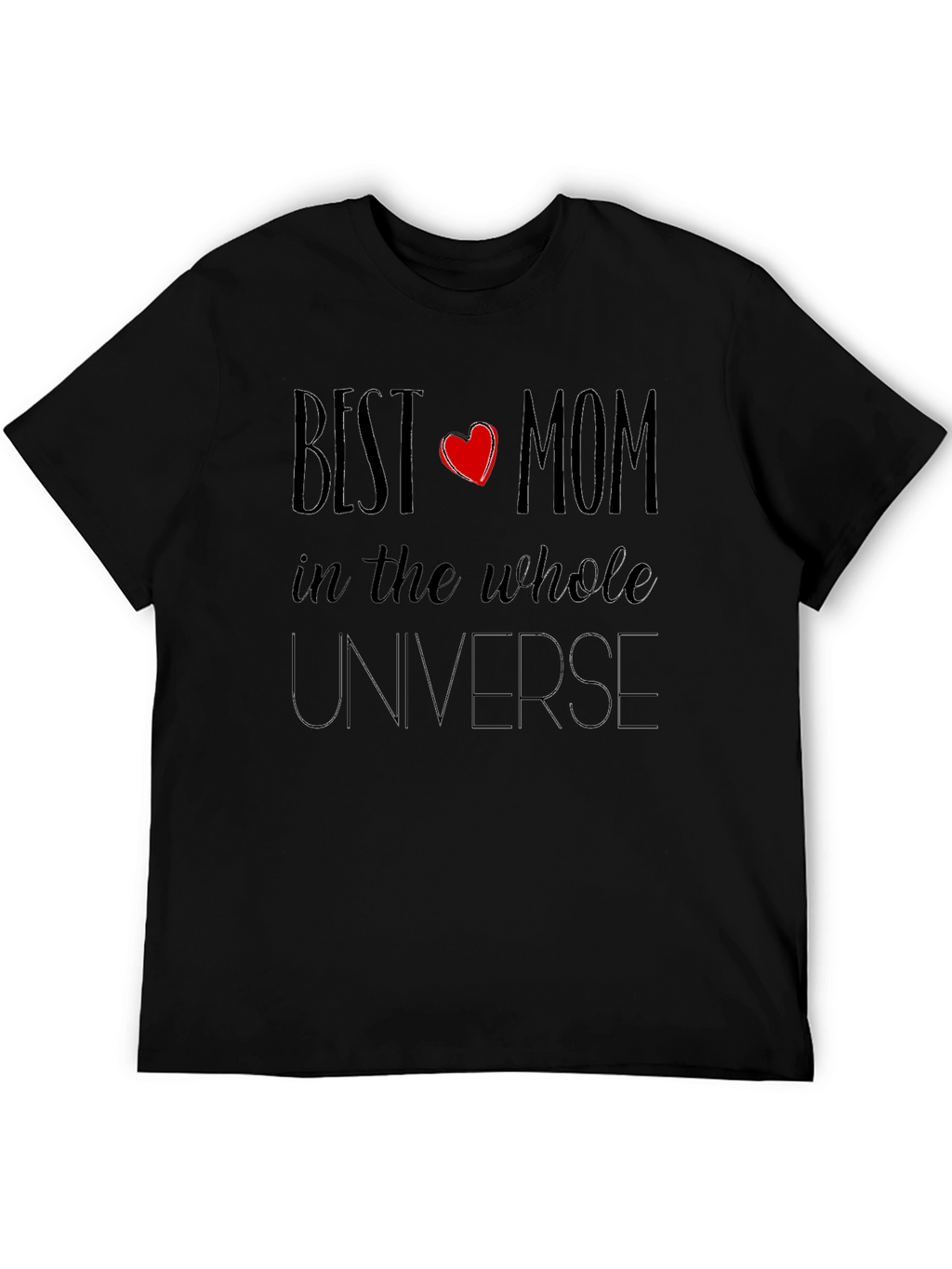 Best Mom in the Universe Black T-Shirt