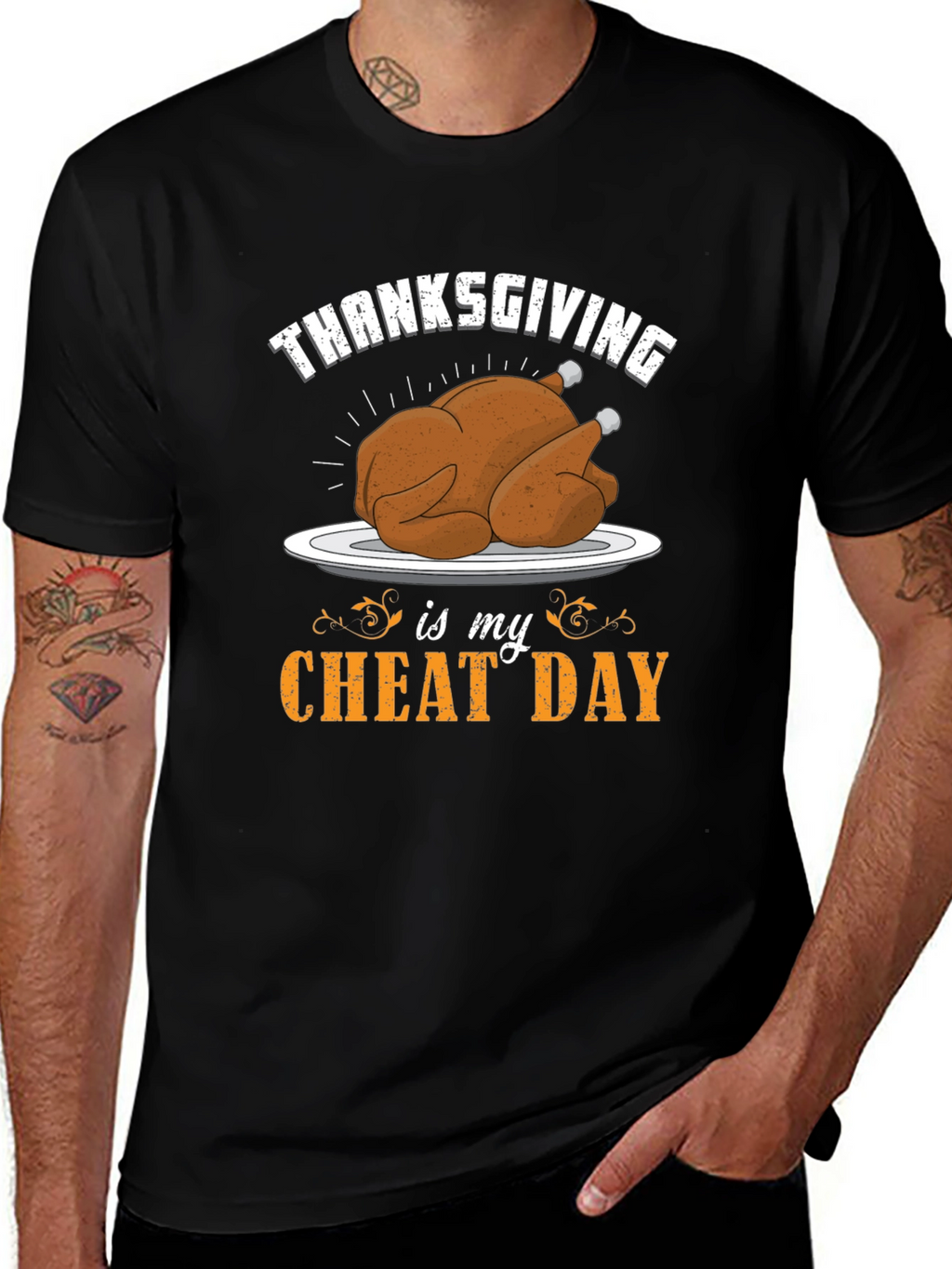 Thanksgiving Cheat Day Graphic T-Shirt