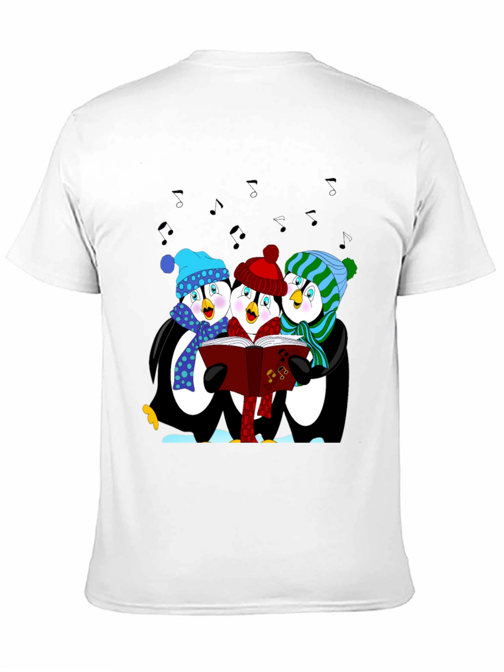 Penguin Carolers T-Shirt - Winter Holiday Apparel