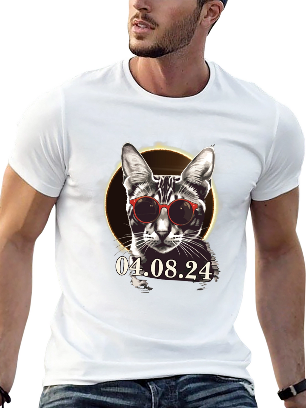 Cool Cat Eclipse 2024 T-Shirt