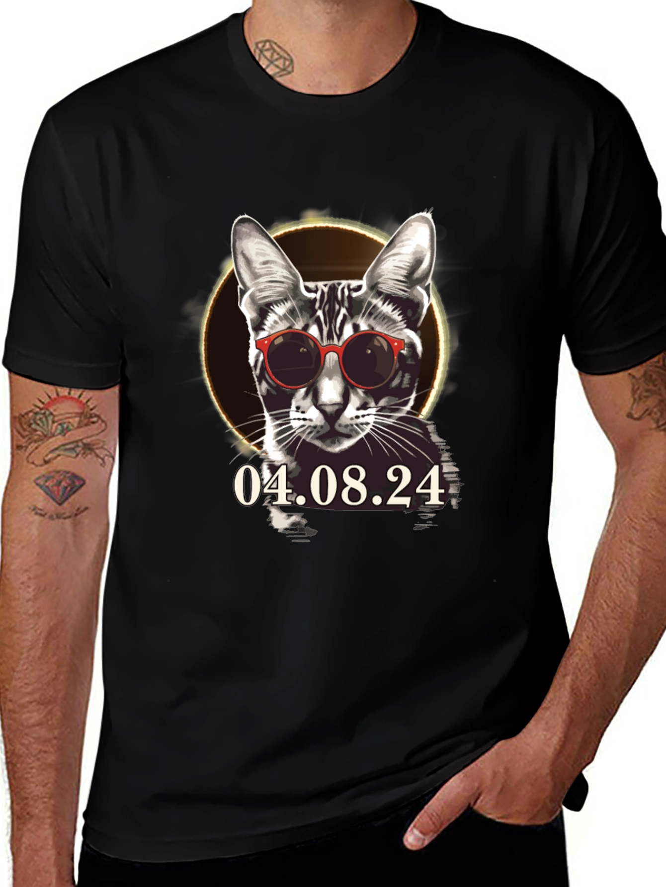 Cool Cat Eclipse 2024 T-Shirt