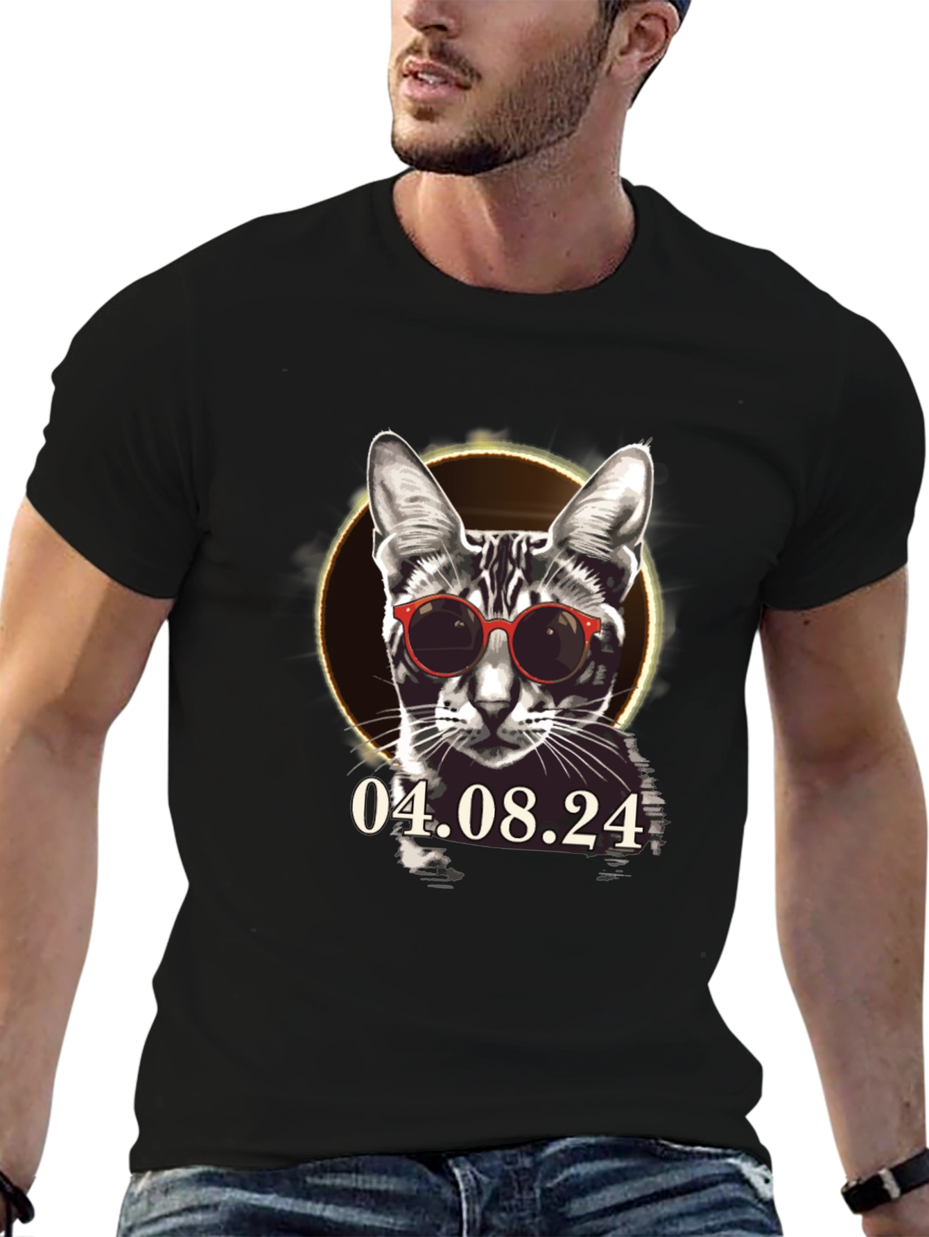 Cool Cat Eclipse 2024 T-Shirt