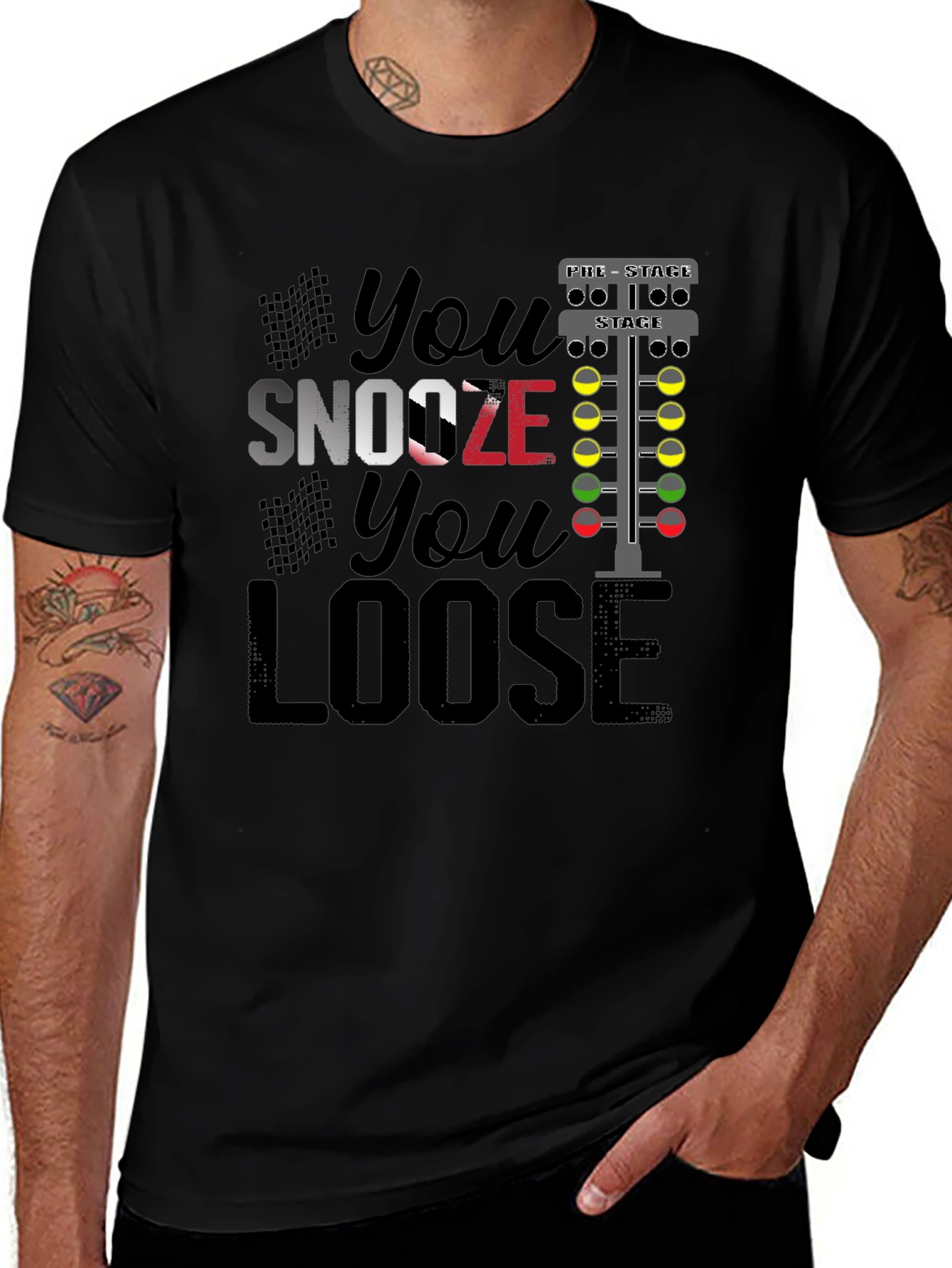 You Snooze You Loose Funny Drag Racing T-Shirt