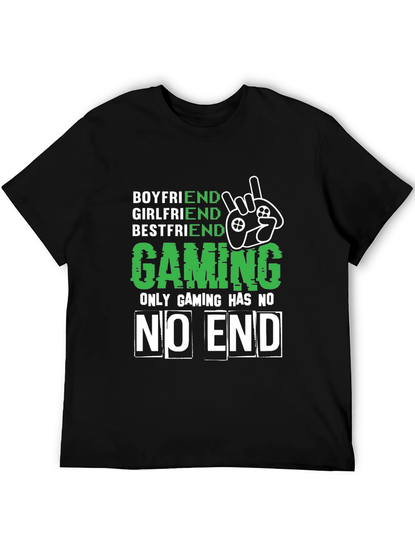 Gamer Tee: Boyfriend Girlfriend Bestfriend Gaming No End