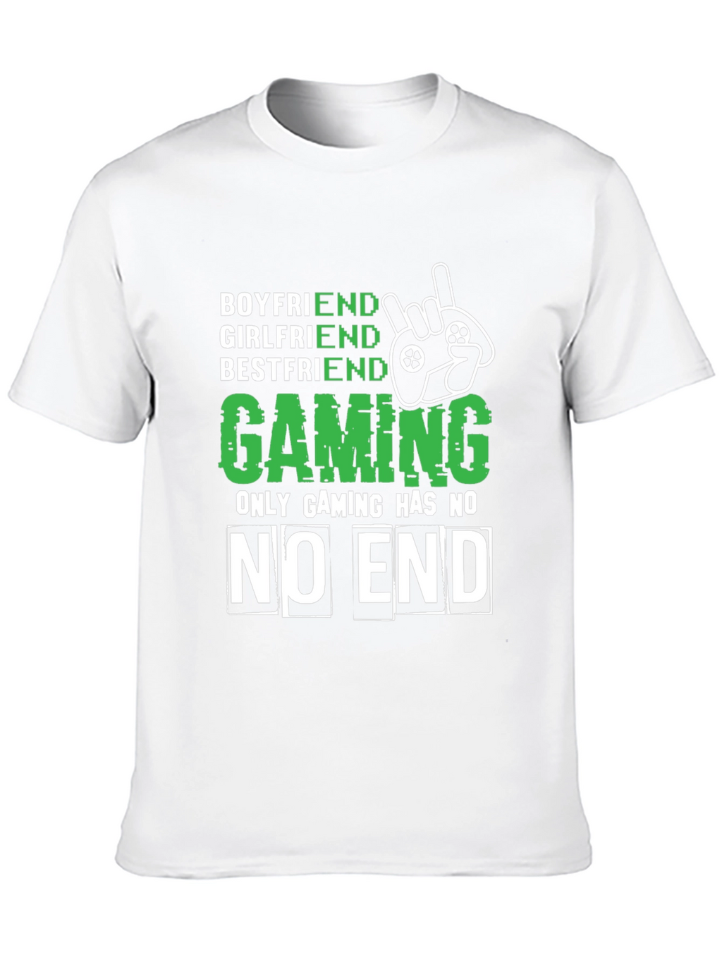 Gamer Tee: Boyfriend Girlfriend Bestfriend Gaming No End