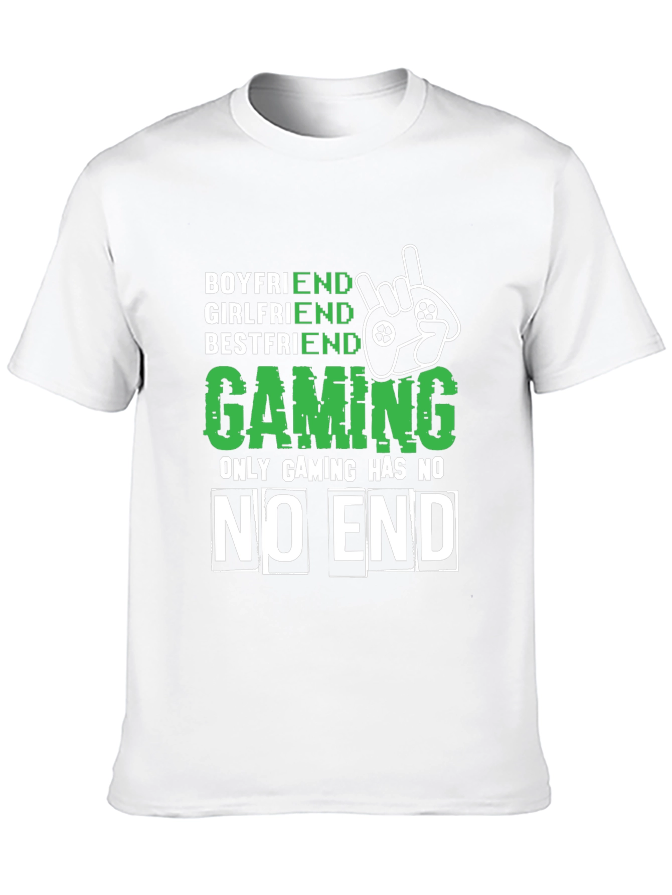 Gamer Tee: Boyfriend Girlfriend Bestfriend Gaming No End