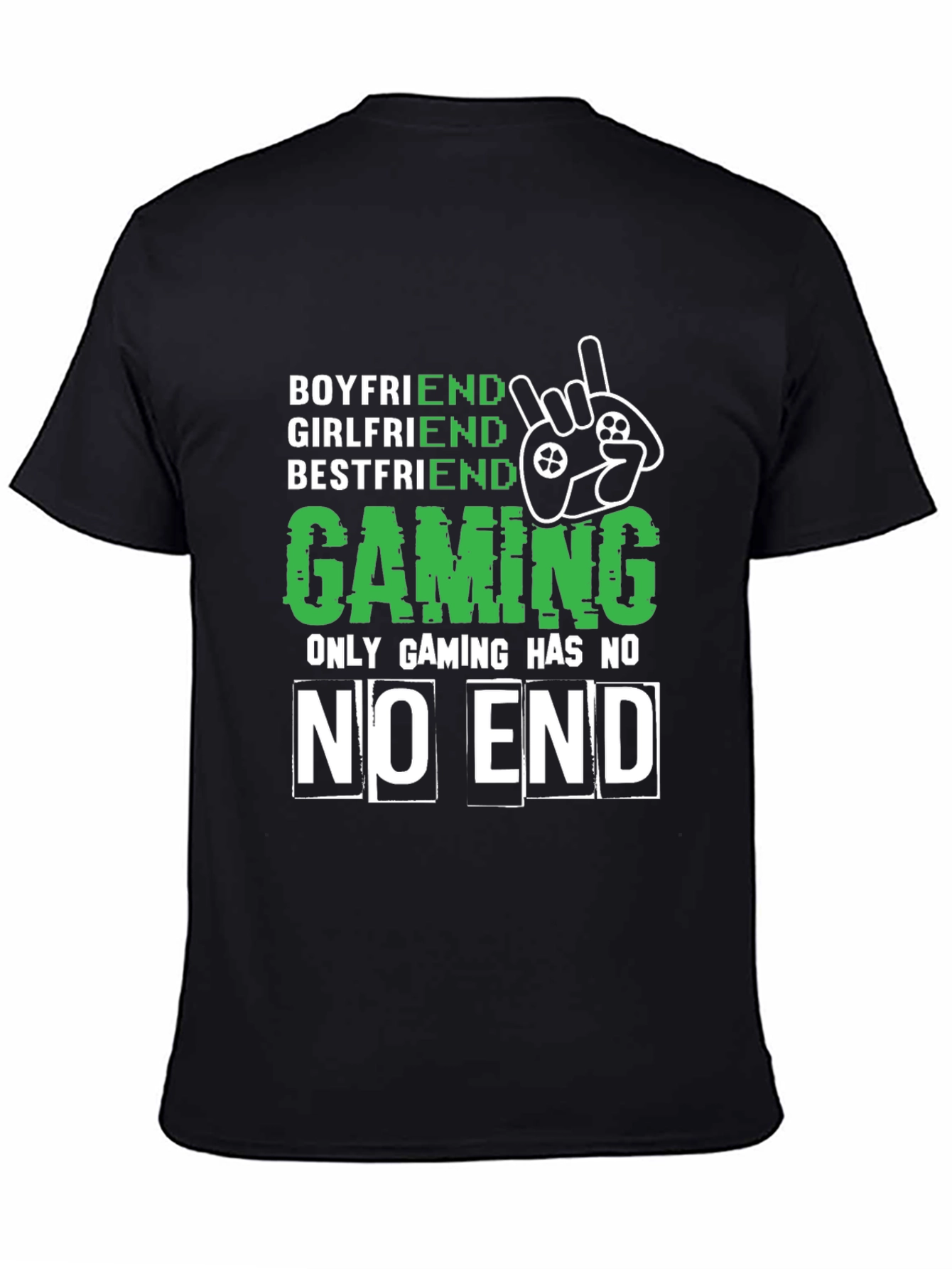 Gamer Tee: Boyfriend Girlfriend Bestfriend Gaming No End