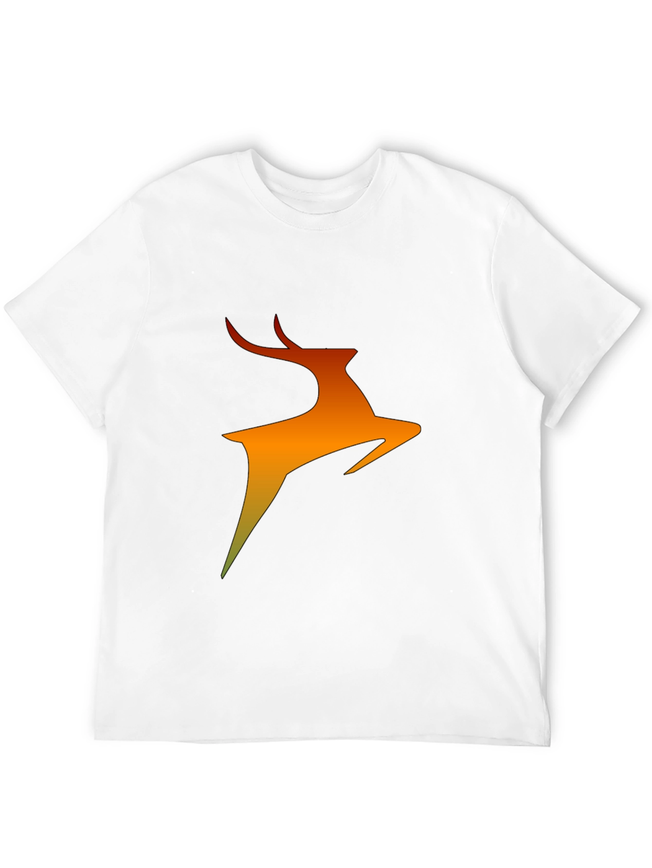 Abstract Deer Graphic Black T-Shirt