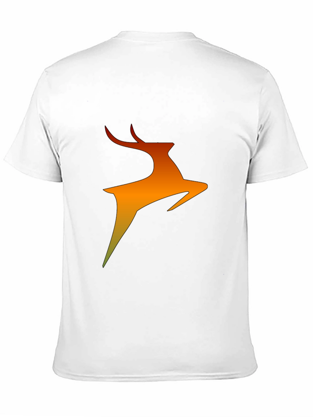Abstract Deer Graphic Black T-Shirt