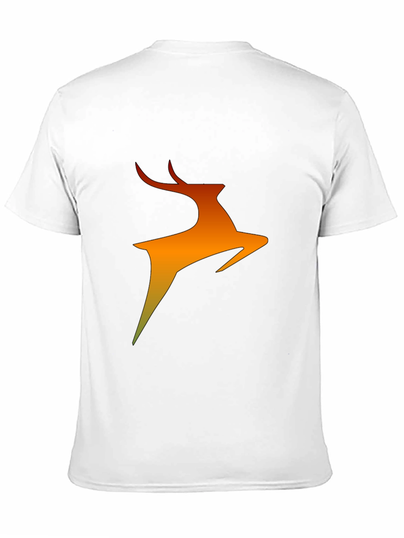 Abstract Deer Graphic Black T-Shirt