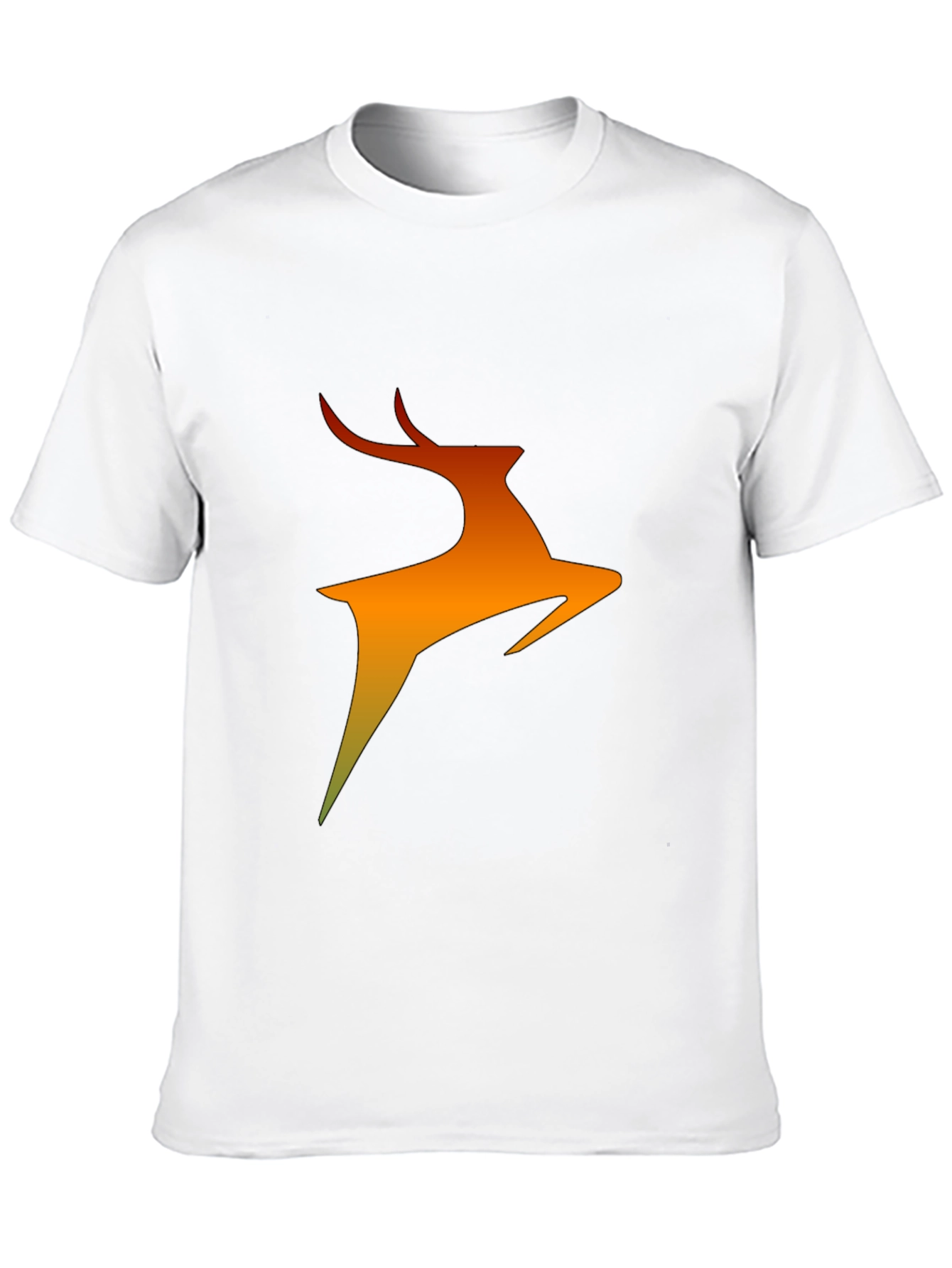 Abstract Deer Graphic Black T-Shirt